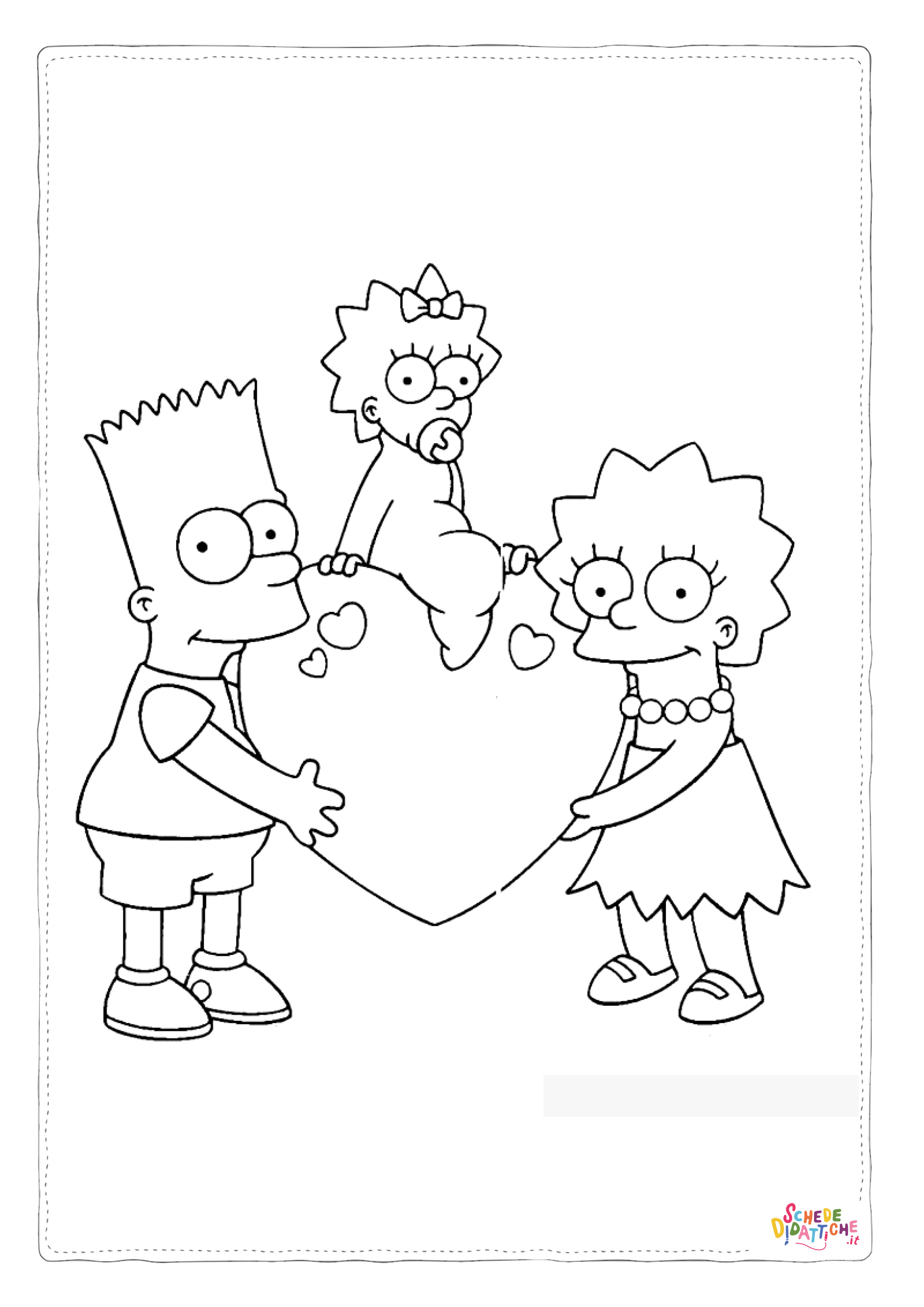 Disegno "Disegno di I Simpson da stampare e colorare 19" Disegno di I Simpson da stampare e colorare 19