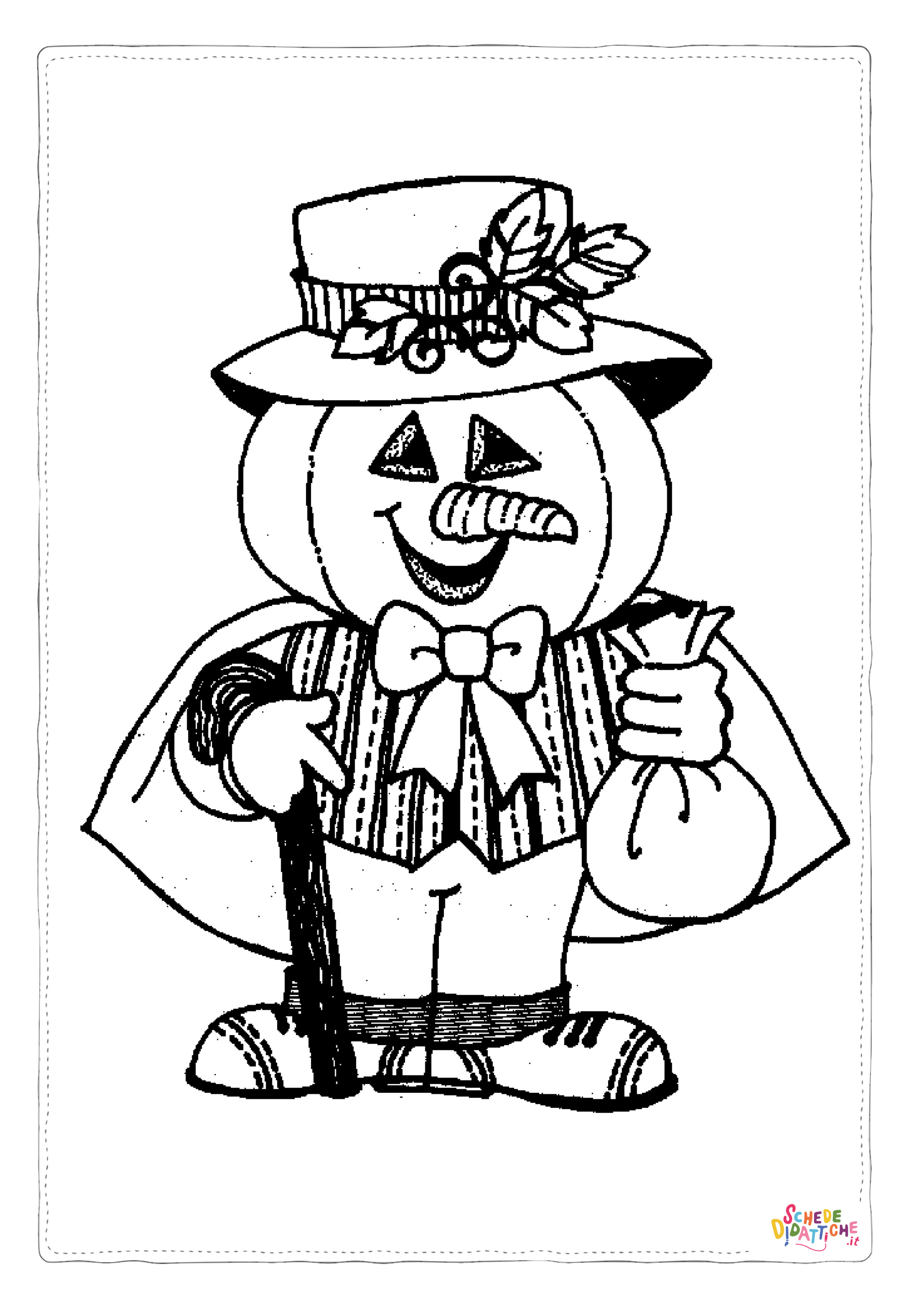 Disegno "Disegno di zucca di Halloween da stampare e colorare 28" Disegno di zucca di Halloween da stampare e colorare 28
