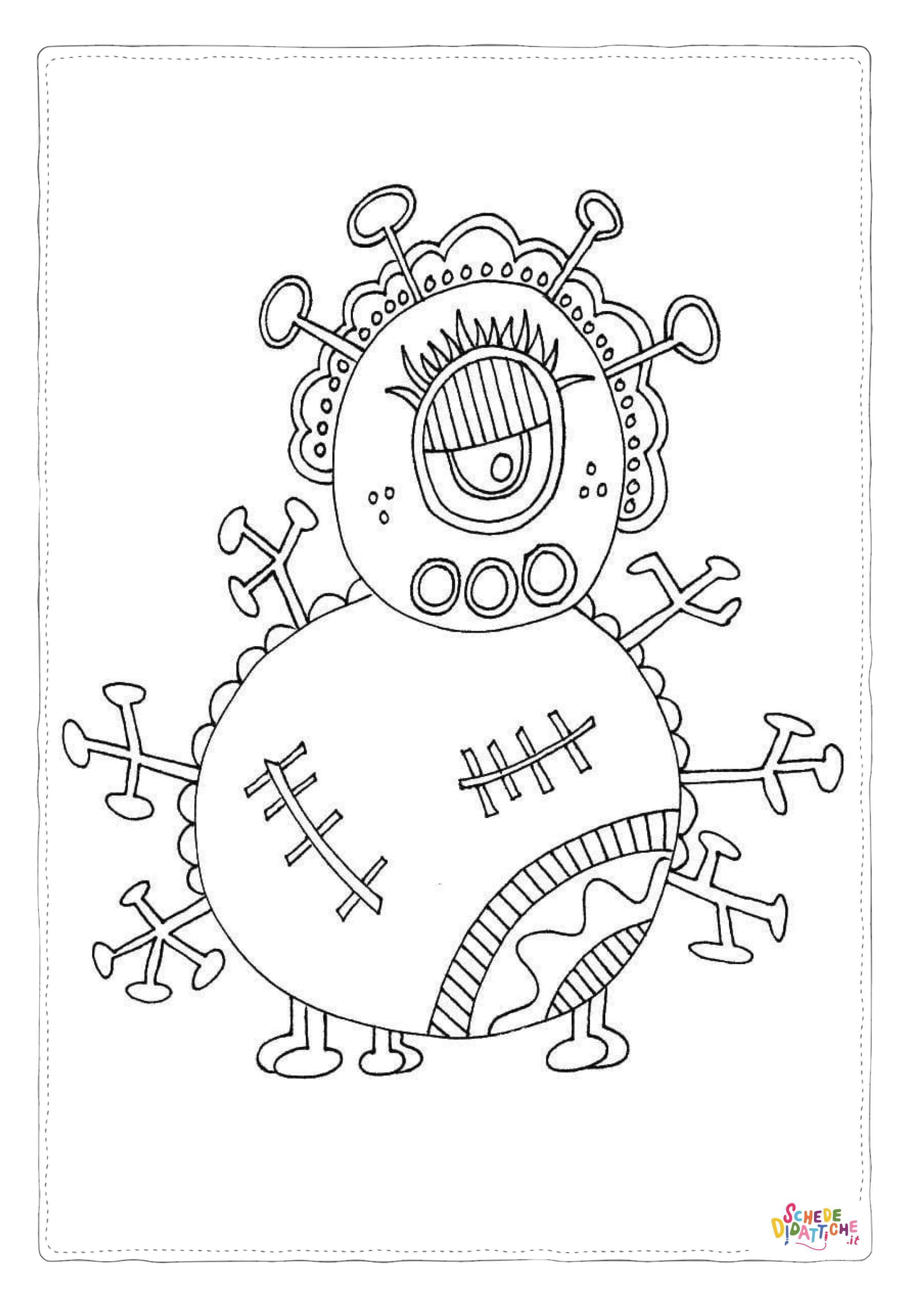 Disegno "Disegno di alieno da stampare e colorare 35" Disegno di alieno da stampare e colorare 35