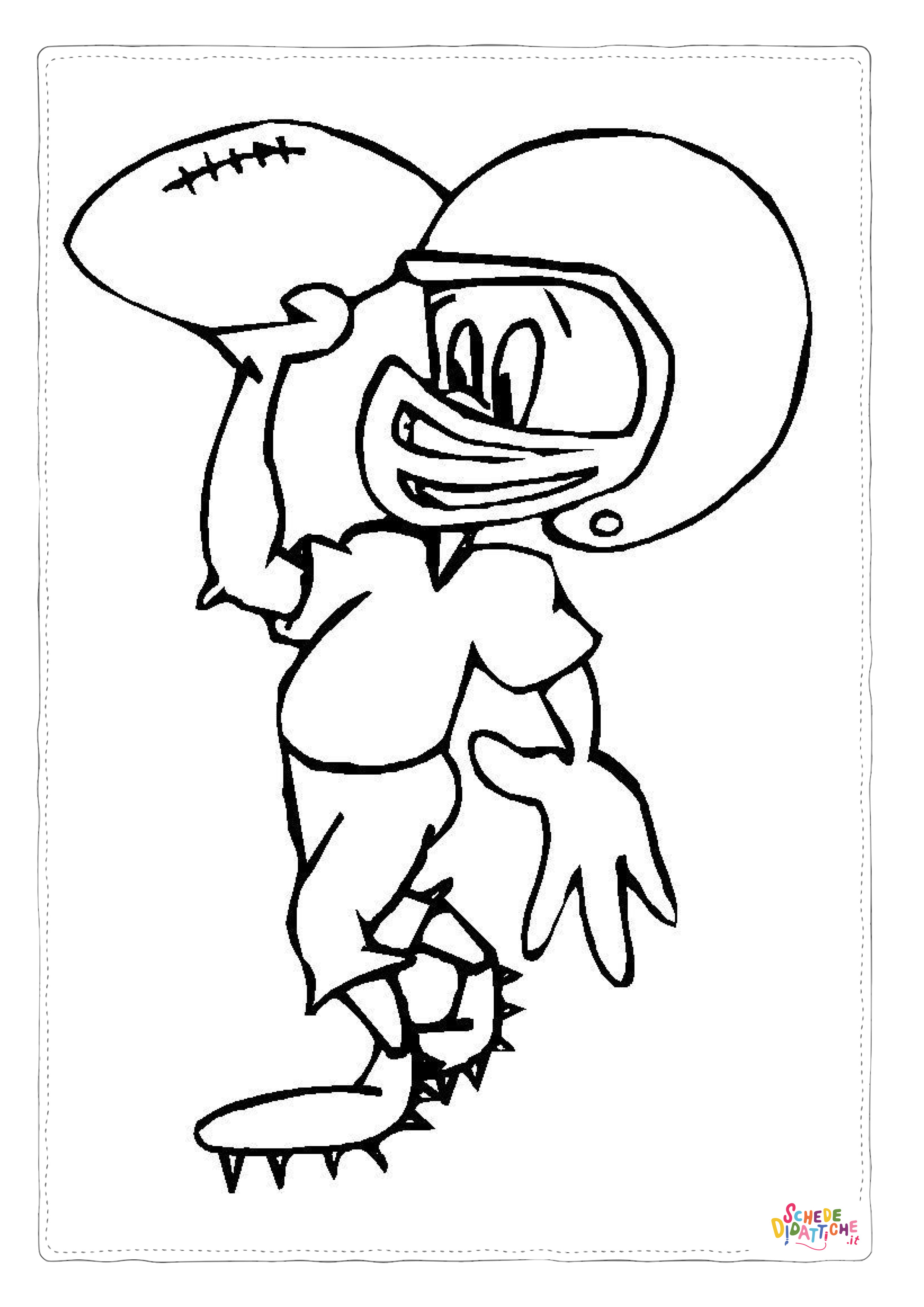Disegno "Disegno di football americano da stampare e colorare 67" Disegno di football americano da stampare e colorare 67