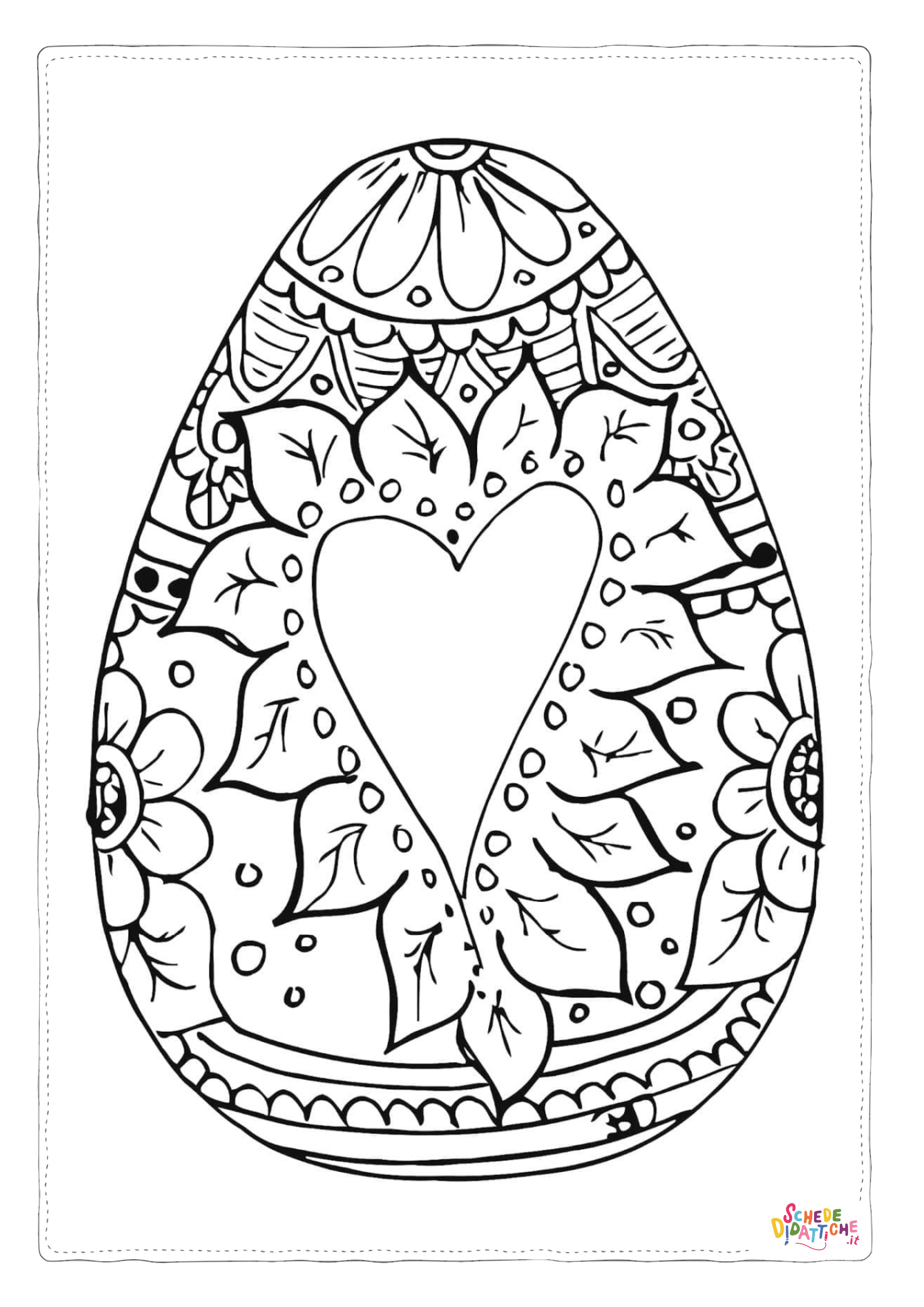Disegno "Disegno di uovo di Pasqua da stampare e colorare 130" Disegno di uovo di Pasqua da stampare e colorare 130