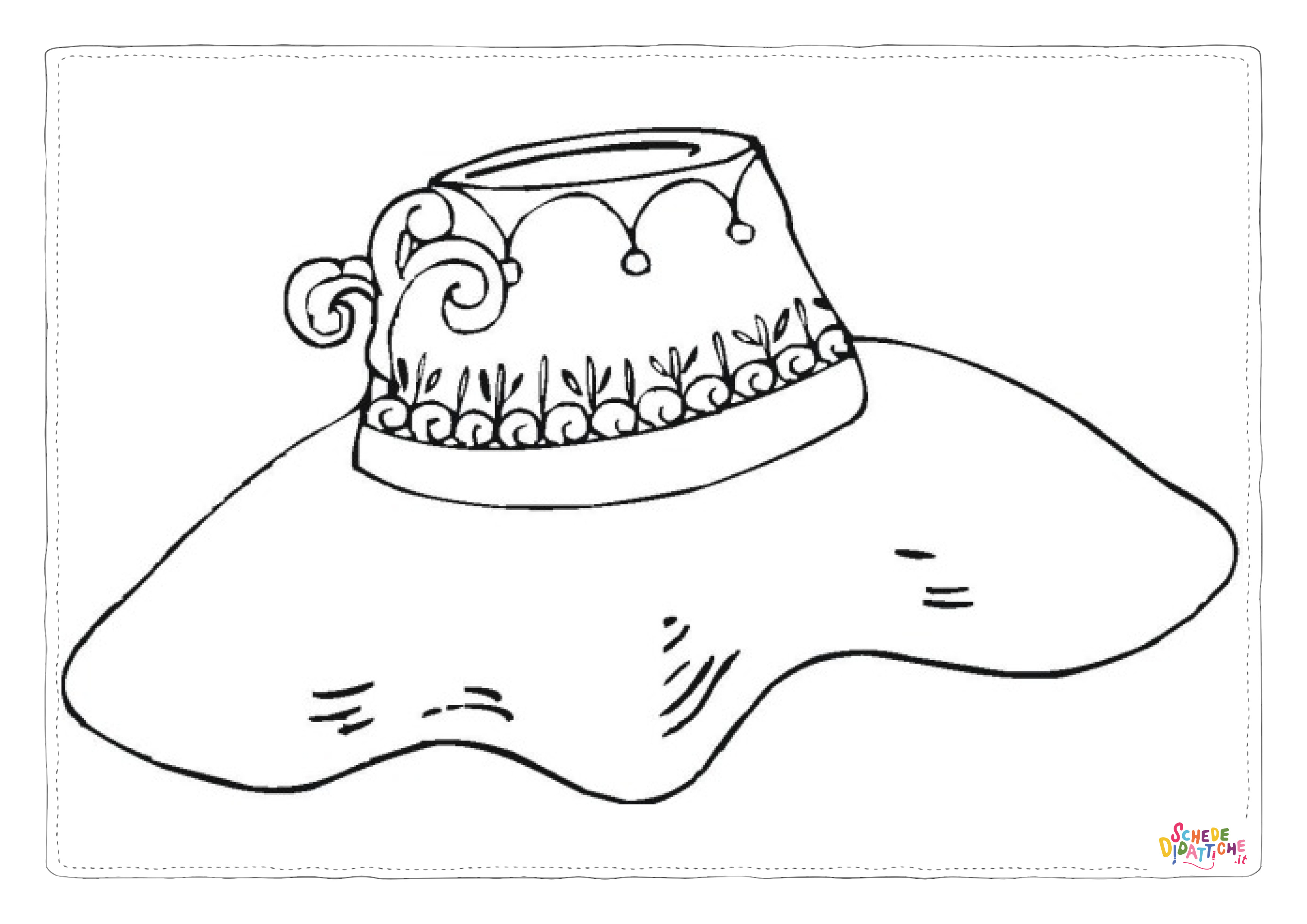 Disegno "Disegno di cappello da stampare e colorare 21" Disegno di cappello da stampare e colorare 21