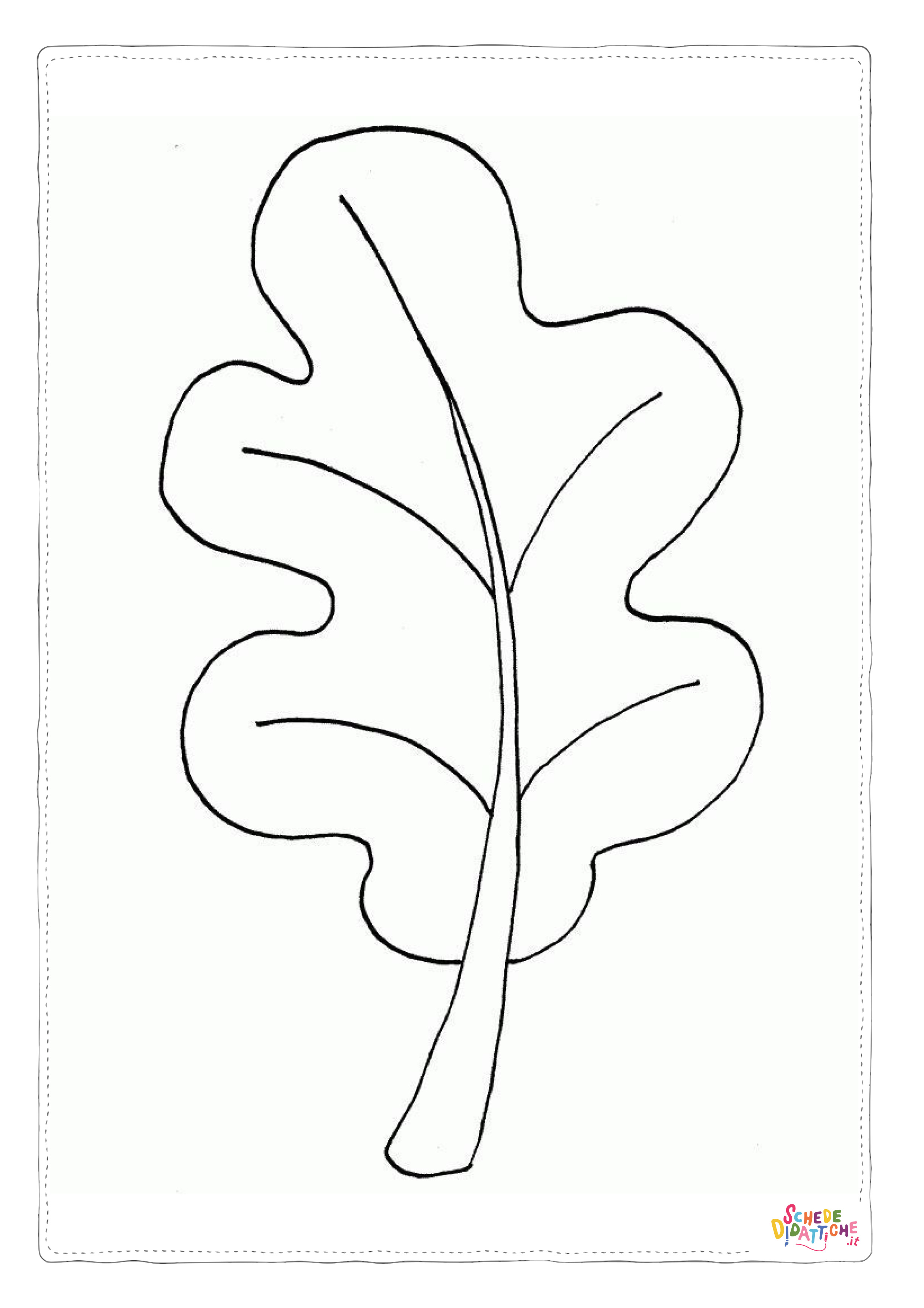 Disegno di foglia da stampare e colorare 33