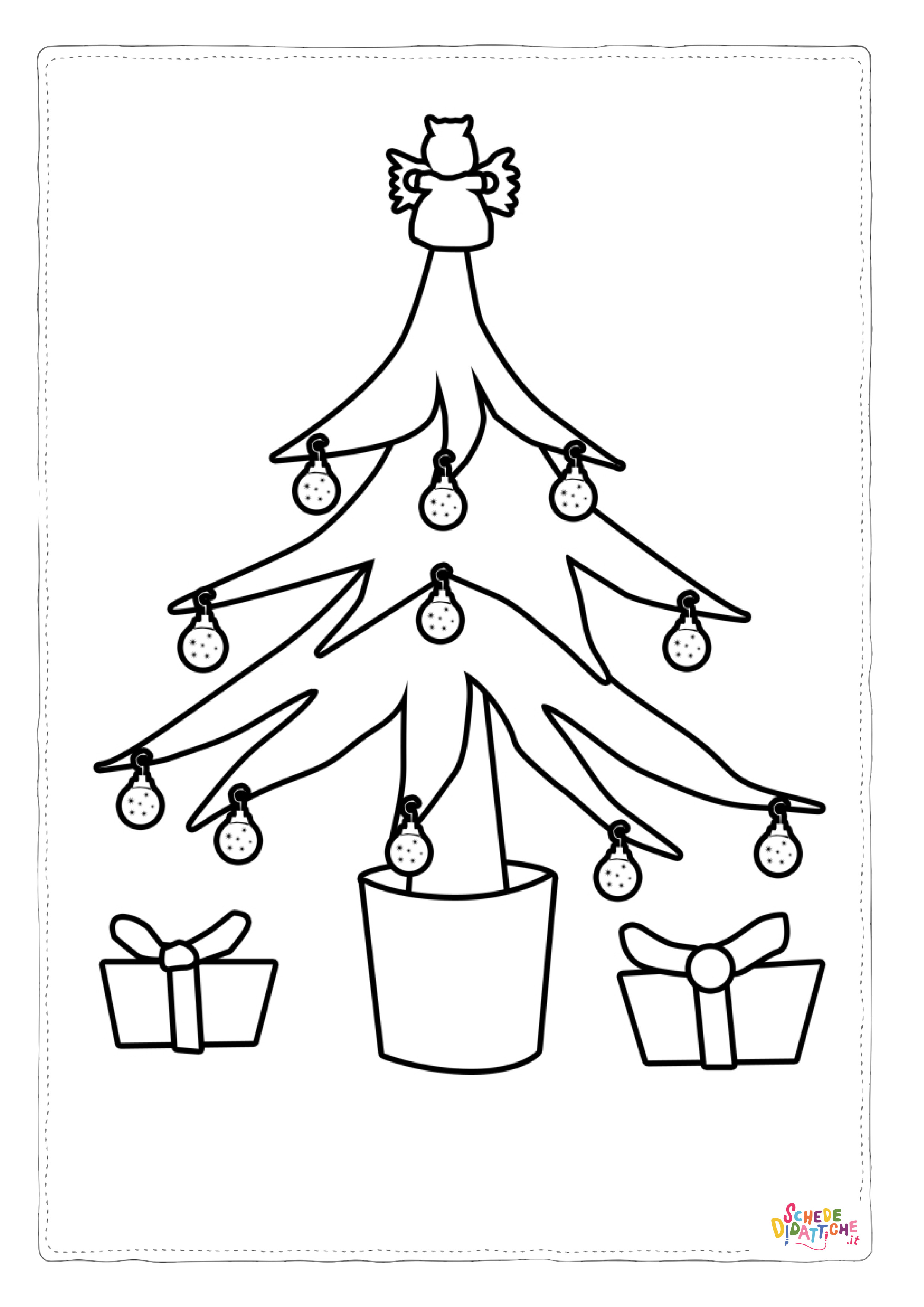 Disegno "Disegno di albero di Natale da stampare e colorare 201" Disegno di albero di Natale da stampare e colorare 201
