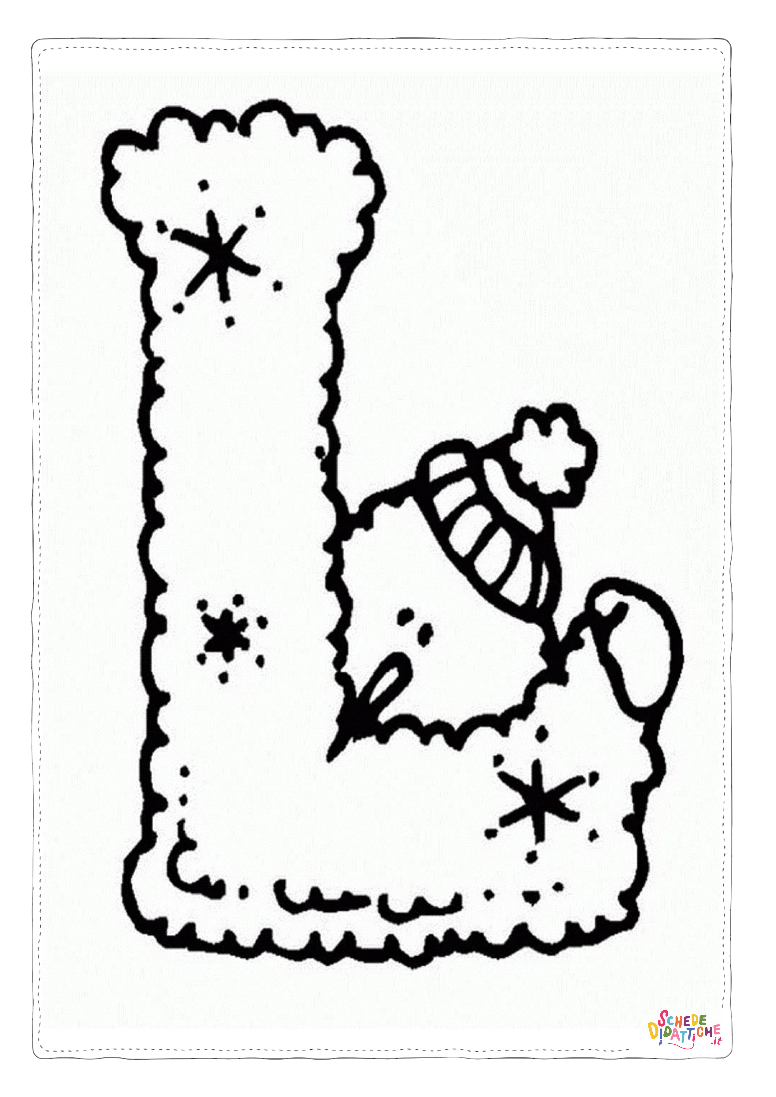 Disegno "Disegno di lettera dell'alfabeto da stampare e colorare 261" Disegno di lettera dell'alfabeto da stampare e colorare 261