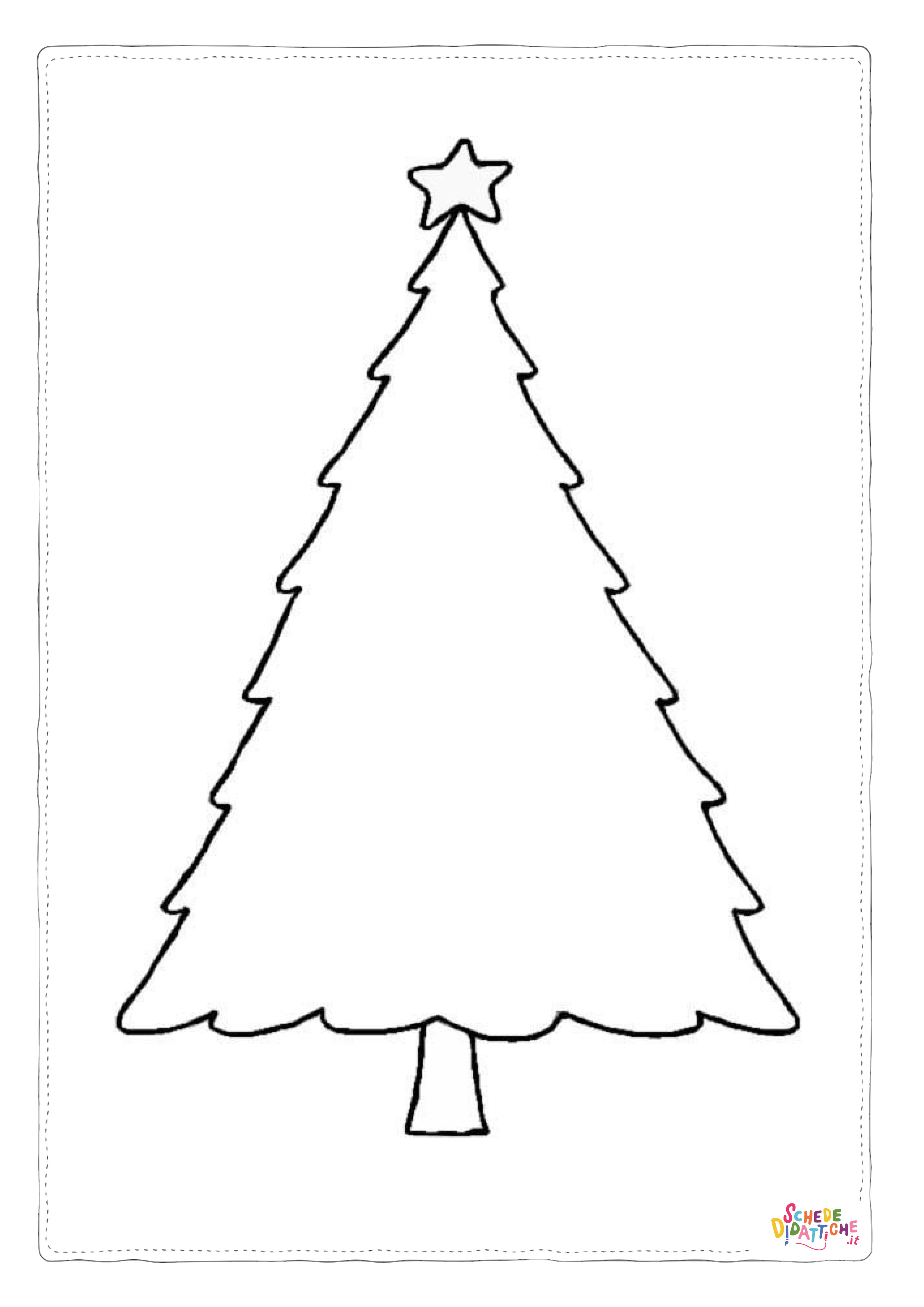 Disegno "Disegno di albero di Natale da stampare e colorare 226" Disegno di albero di Natale da stampare e colorare 226