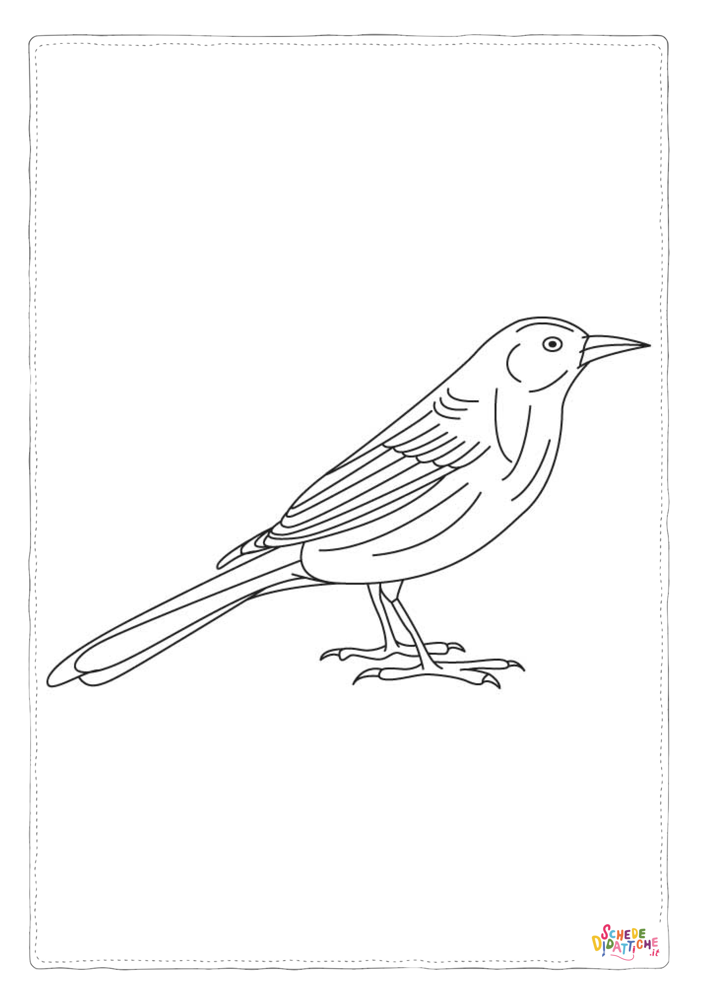 Disegno "Disegno di passero da stampare e colorare 69" Disegno di passero da stampare e colorare 69