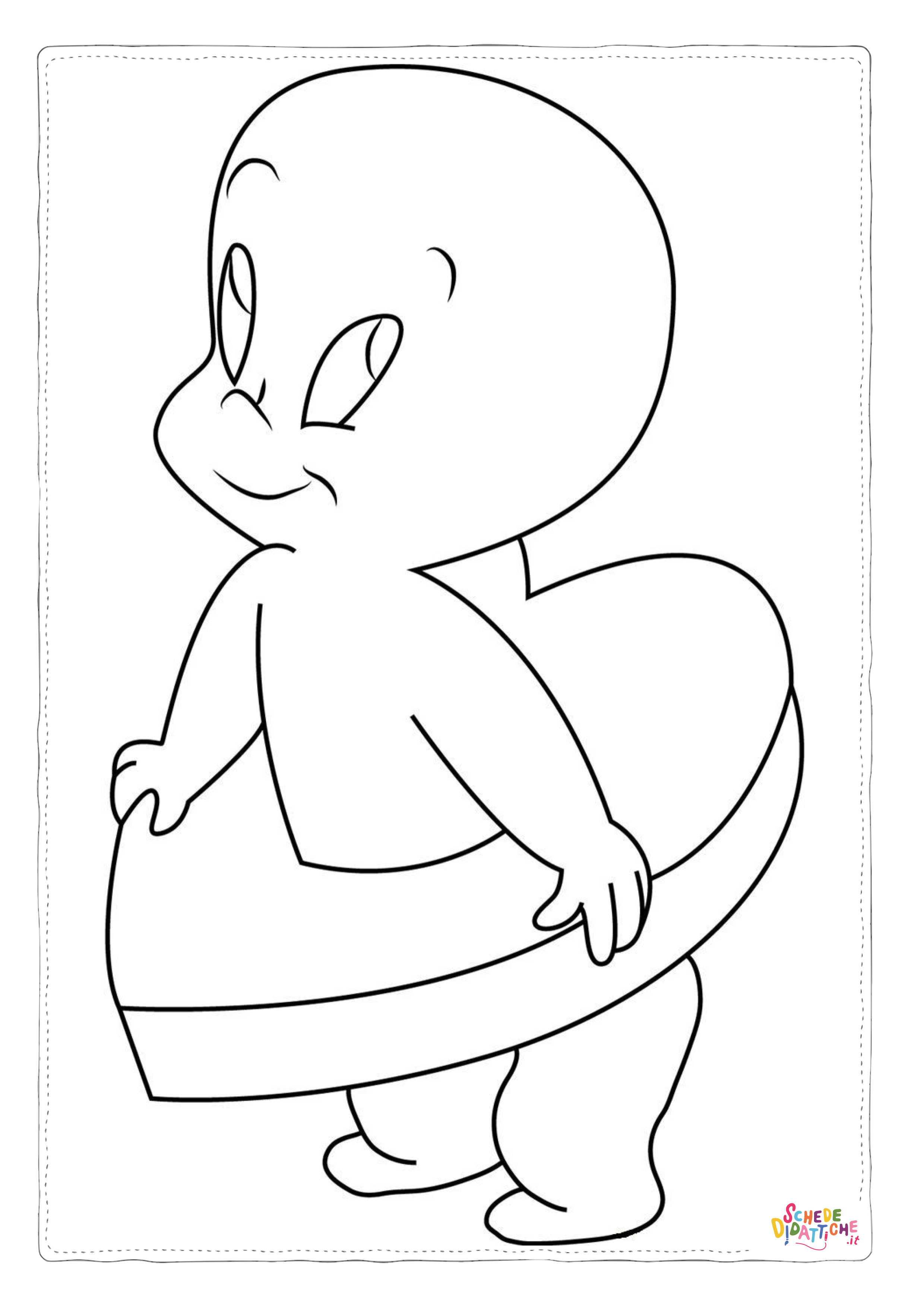 Disegno "Disegno di Casper da stampare e colorare 48" Disegno di Casper da stampare e colorare 48