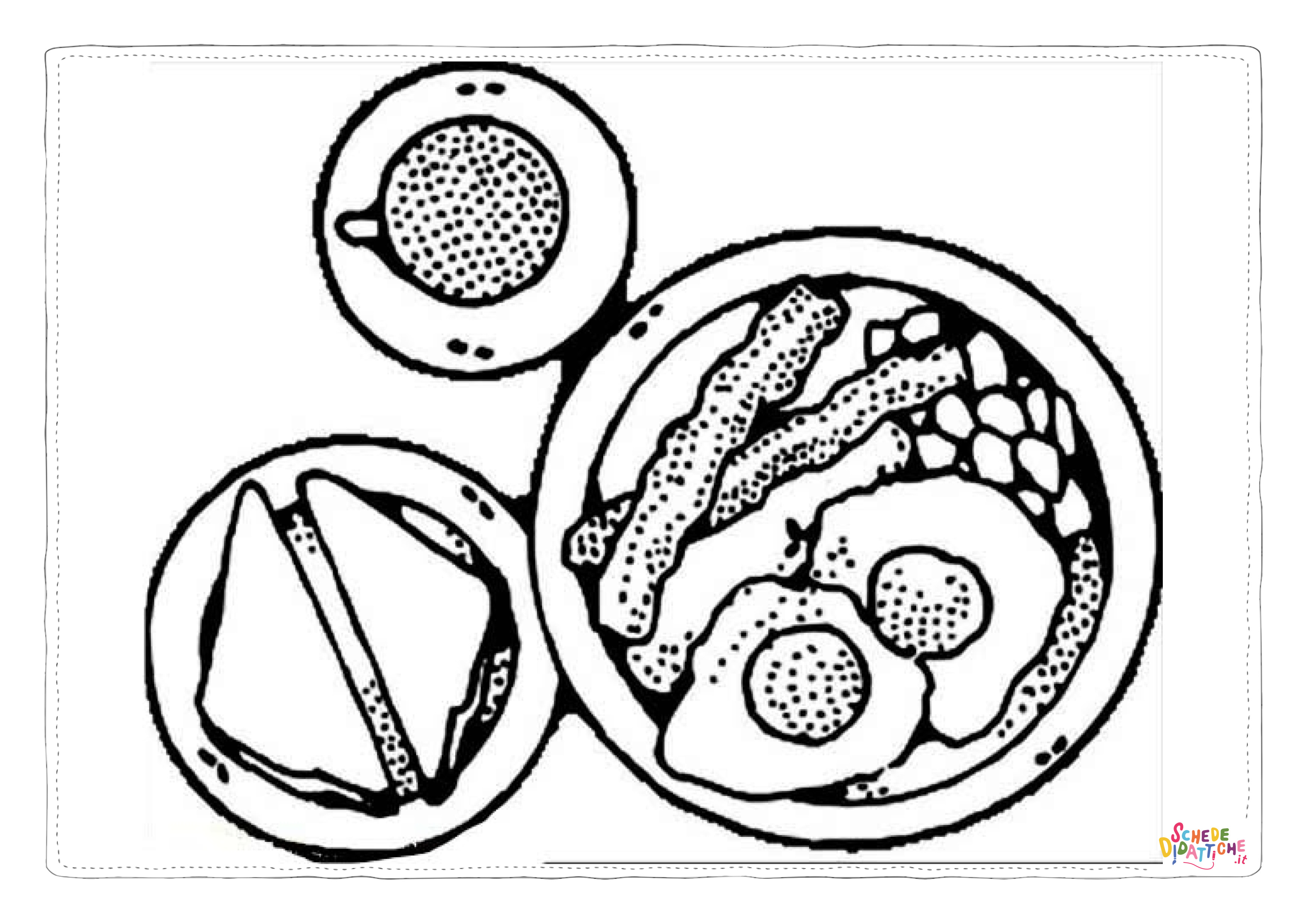 Disegno "Disegno di colazione da stampare e colorare 49" Disegno di colazione da stampare e colorare 49