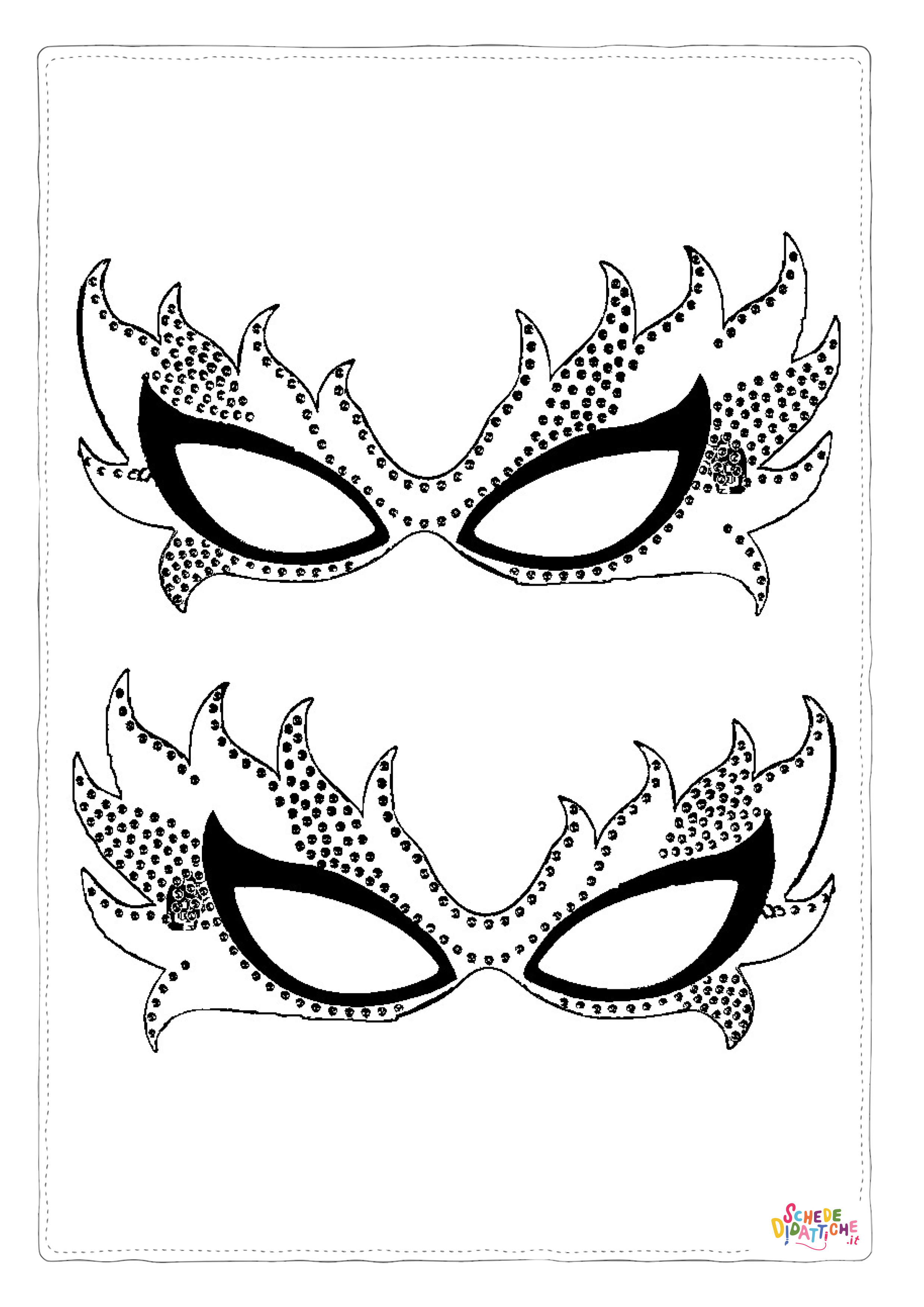 Disegno "Disegno di maschera da stampare e colorare 53" Disegno di maschera da stampare e colorare 53