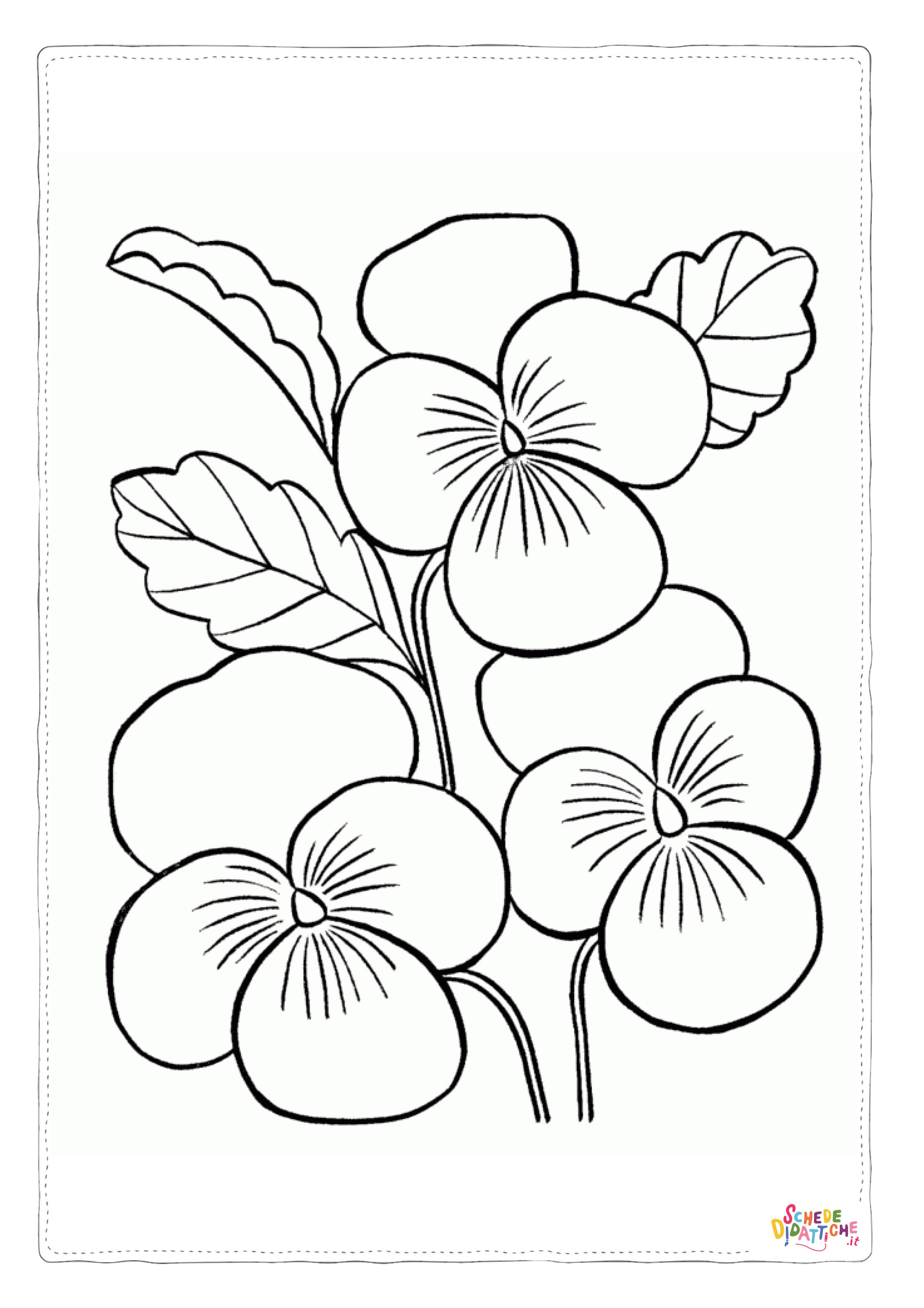 Disegno "Disegno di fiore da stampare e colorare 100" Disegno di fiore da stampare e colorare 100