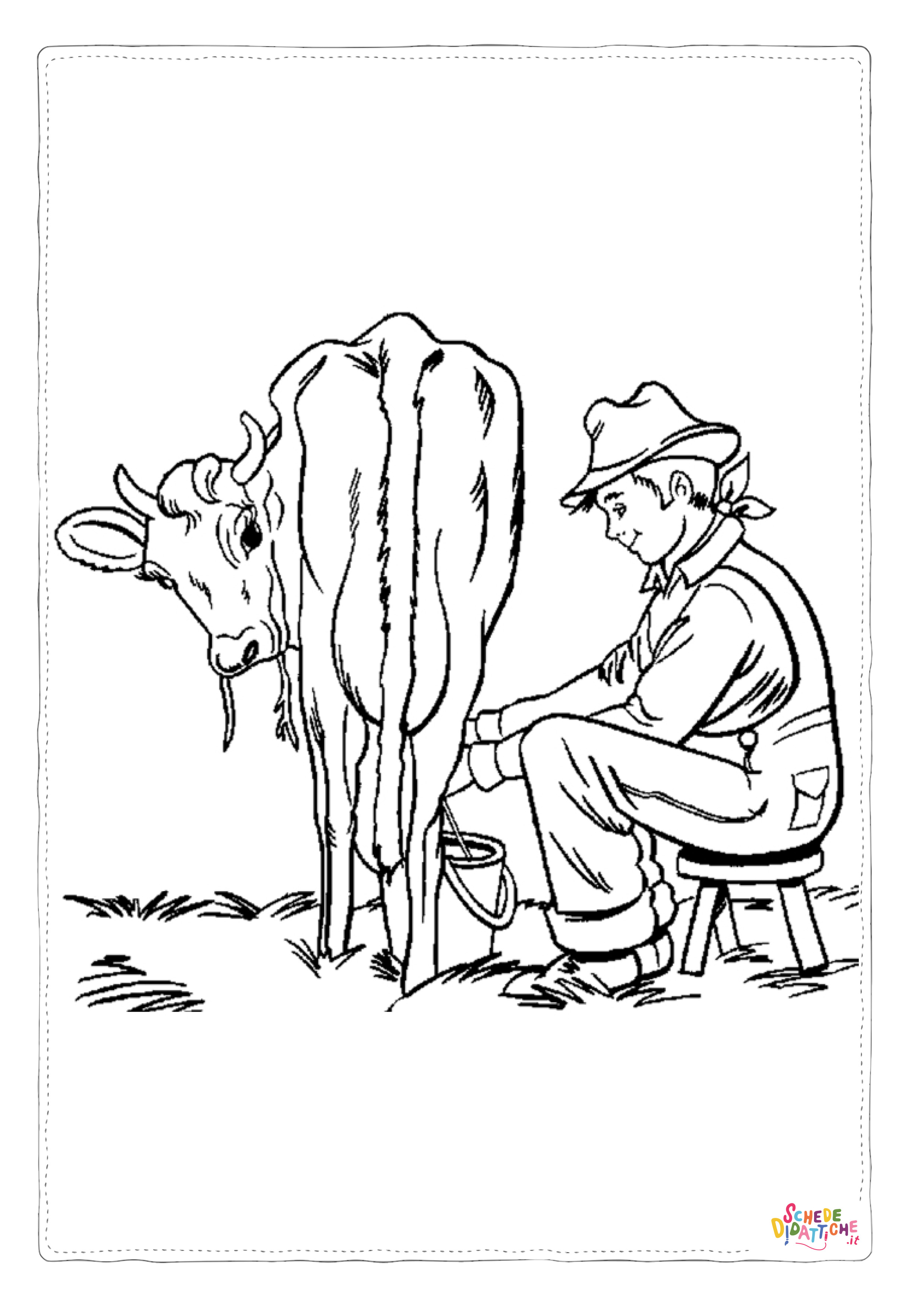 Disegno "Disegno di mucca da stampare e colorare 30" Disegno di mucca da stampare e colorare 30
