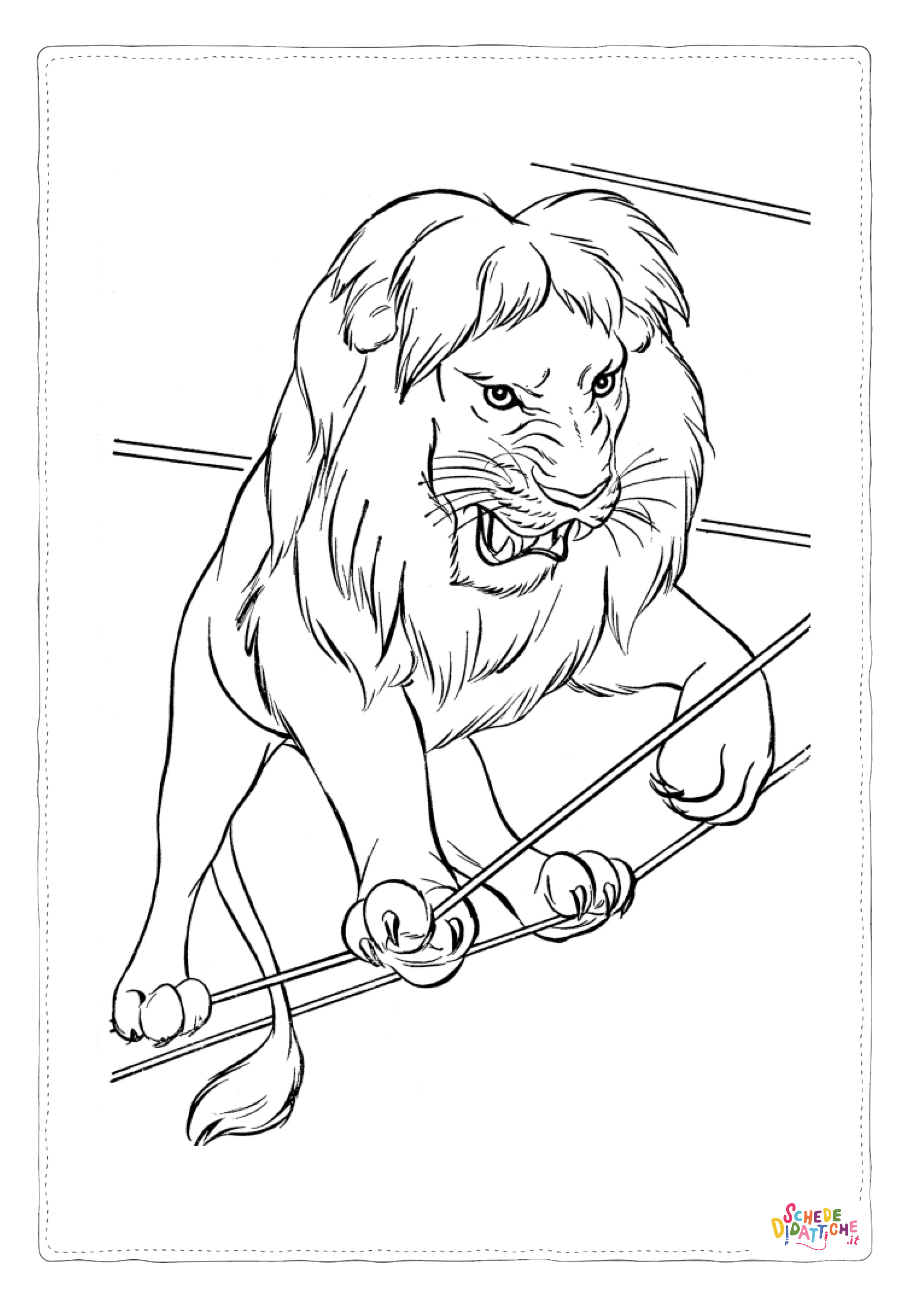 Disegno "Disegno di leone da stampare e colorare 46" Disegno di leone da stampare e colorare 46