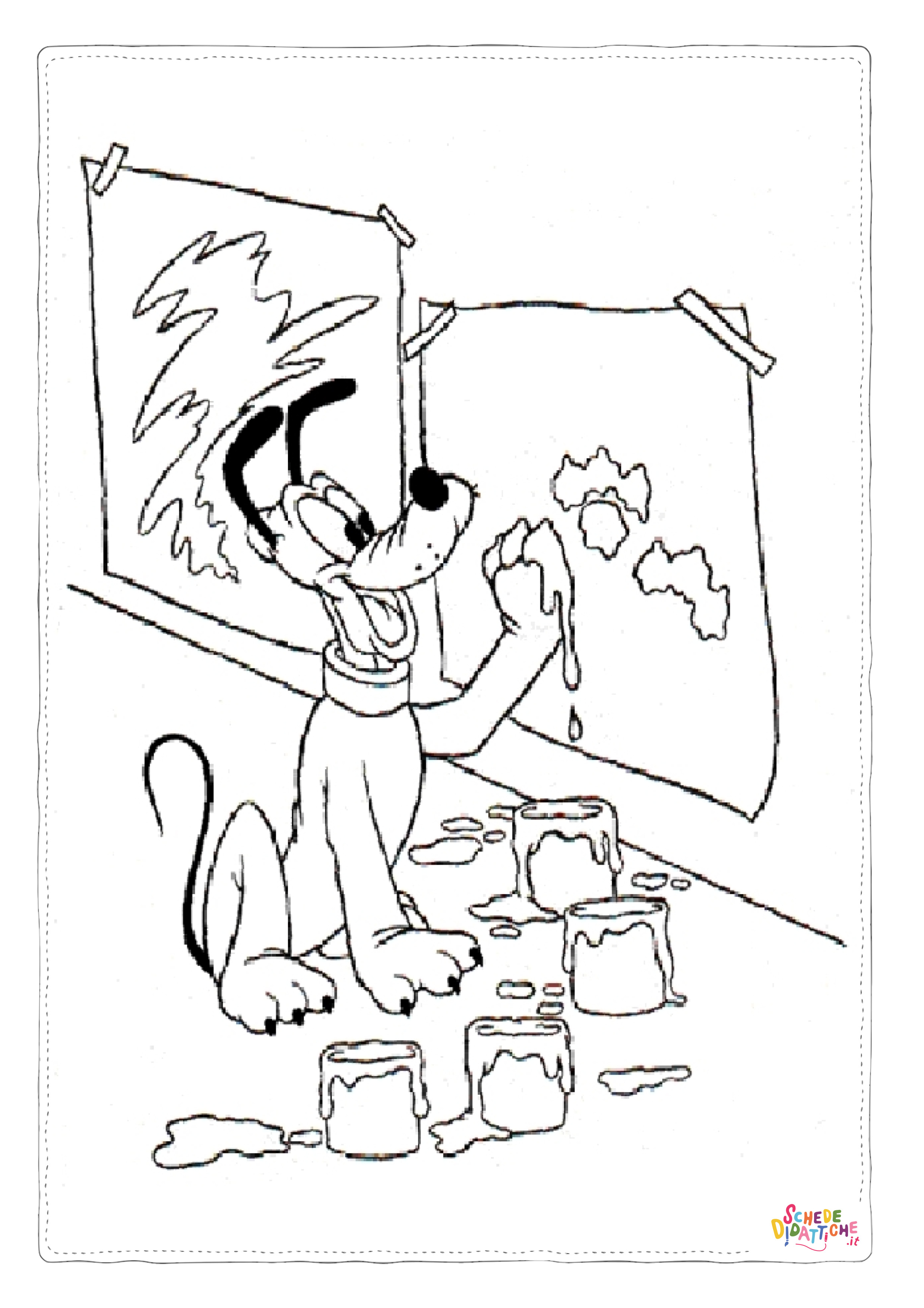 Disegno "Disegno di Pluto da stampare e colorare 2" Disegno di Pluto da stampare e colorare 2