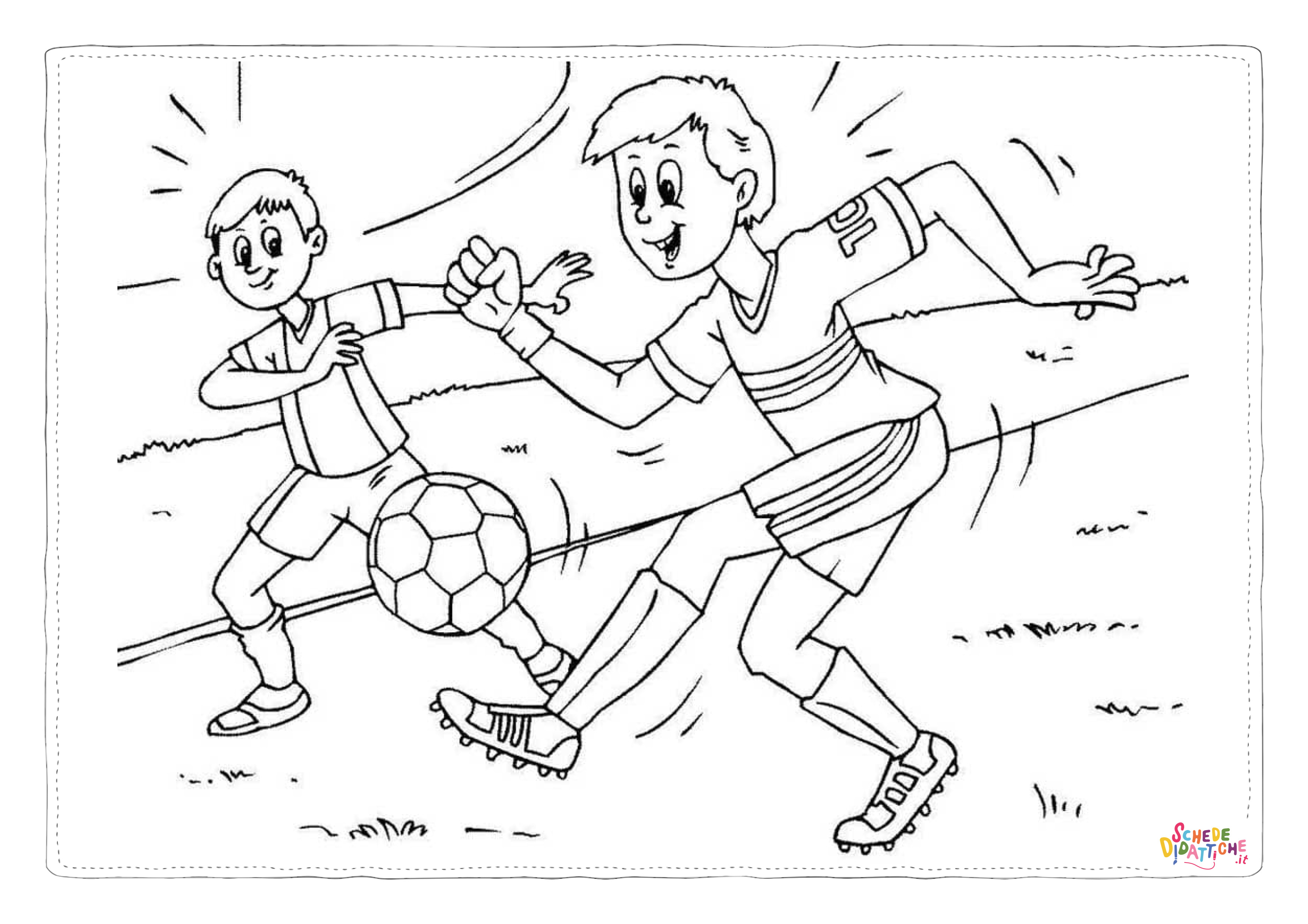Disegno "Disegno di calcio da stampare e colorare 64" Disegno di calcio da stampare e colorare 64