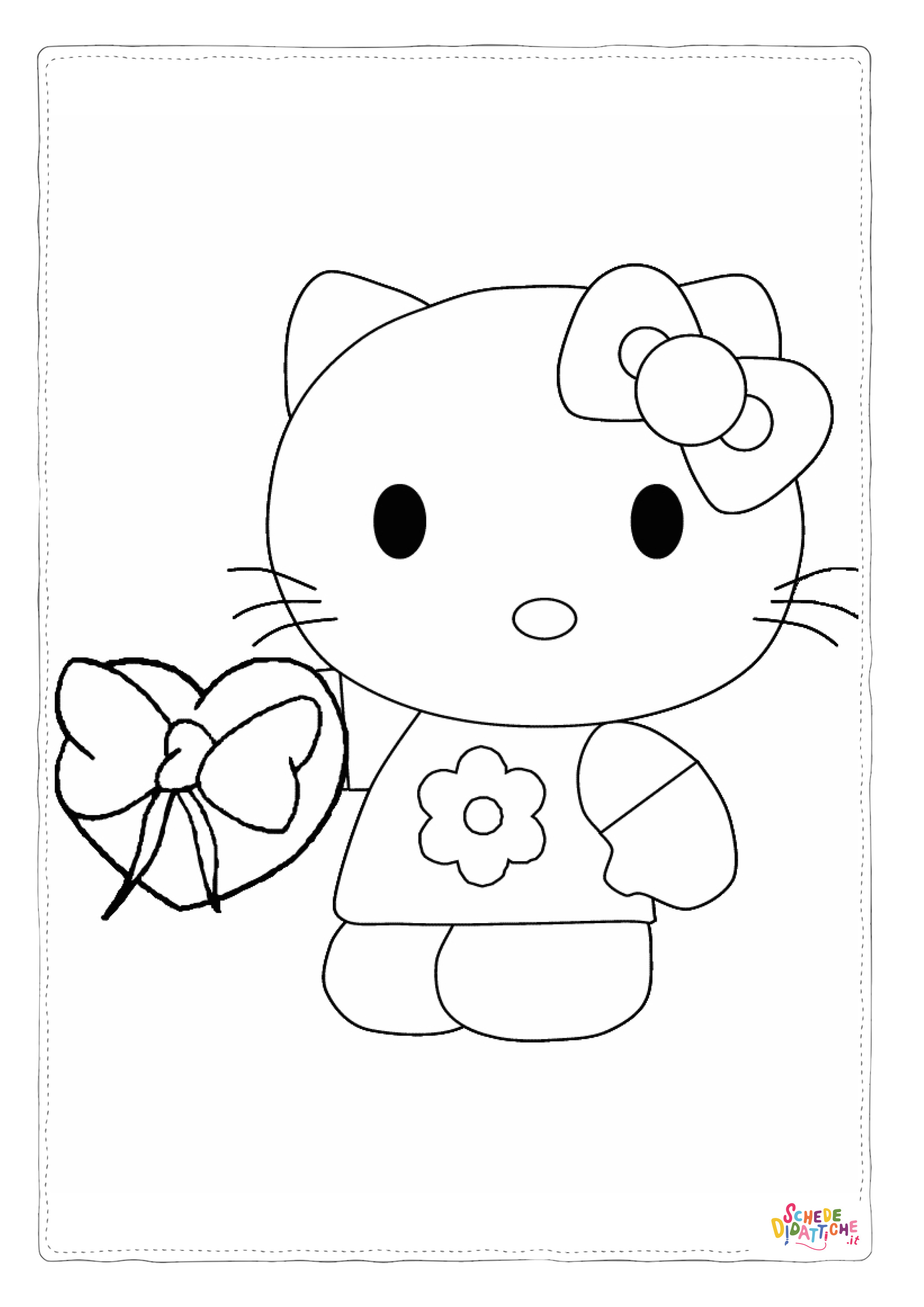 Disegno "Disegno di Hello Kitty da stampare e colorare 140" Disegno di Hello Kitty da stampare e colorare 140
