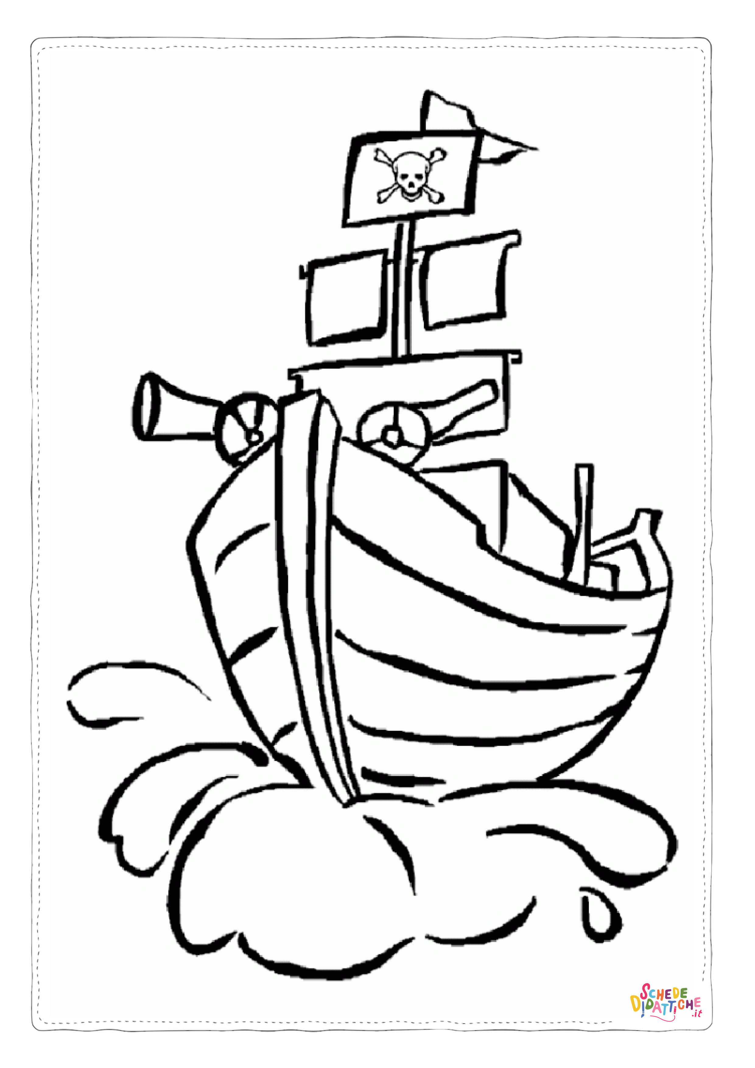 Disegno "Disegno di pirata da stampare e colorare 19" Disegno di pirata da stampare e colorare 19