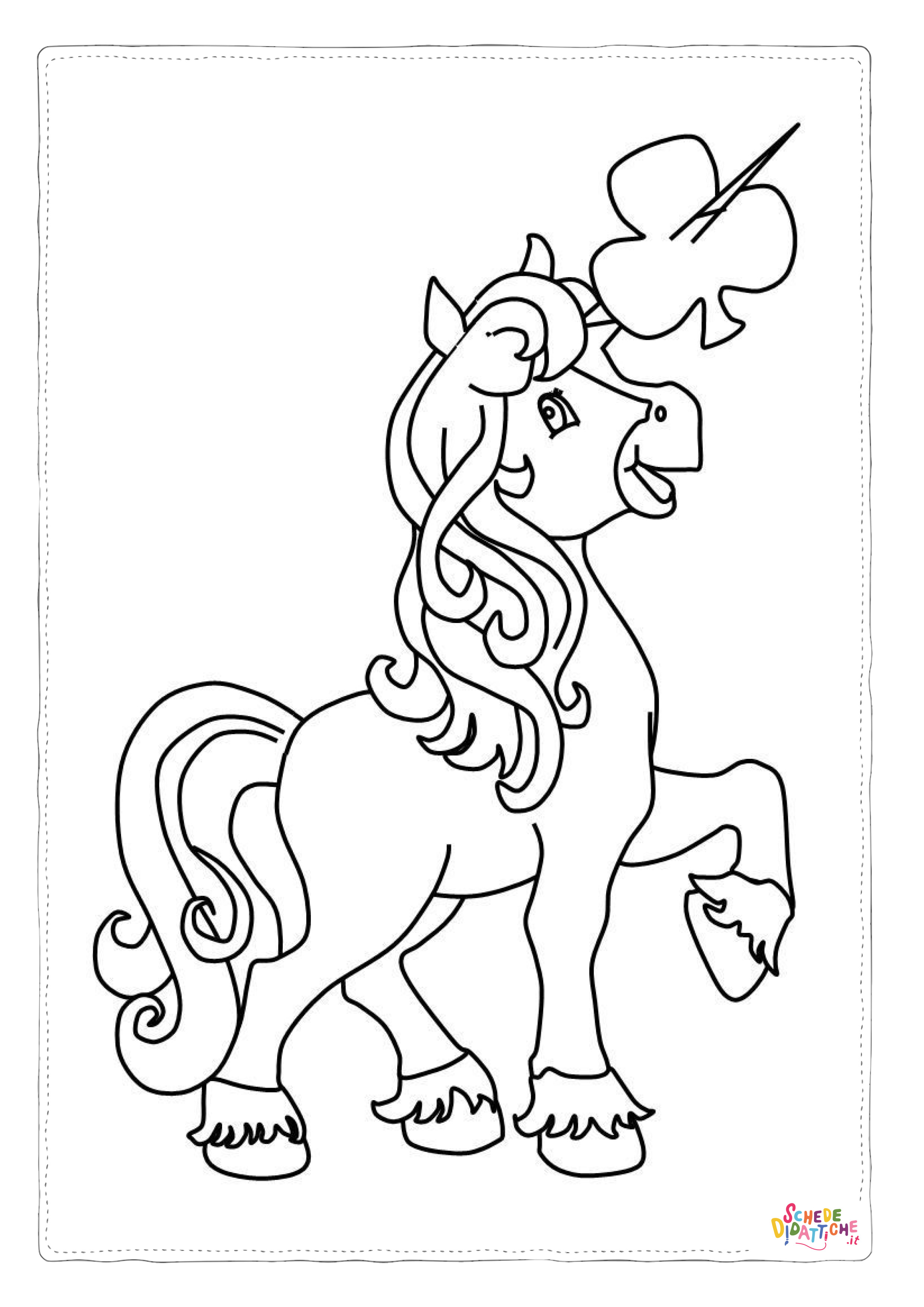 Disegno di unicorno da stampare e colorare 88