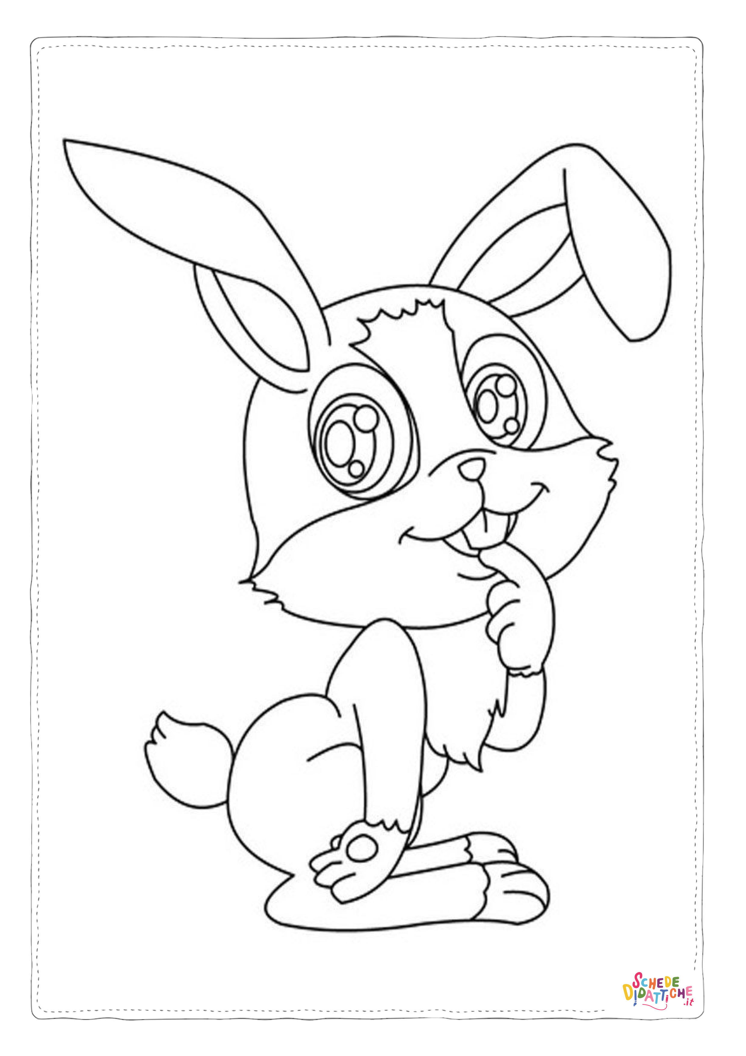 Disegno "Disegno di coniglio da stampare e colorare 26" Disegno di coniglio da stampare e colorare 26