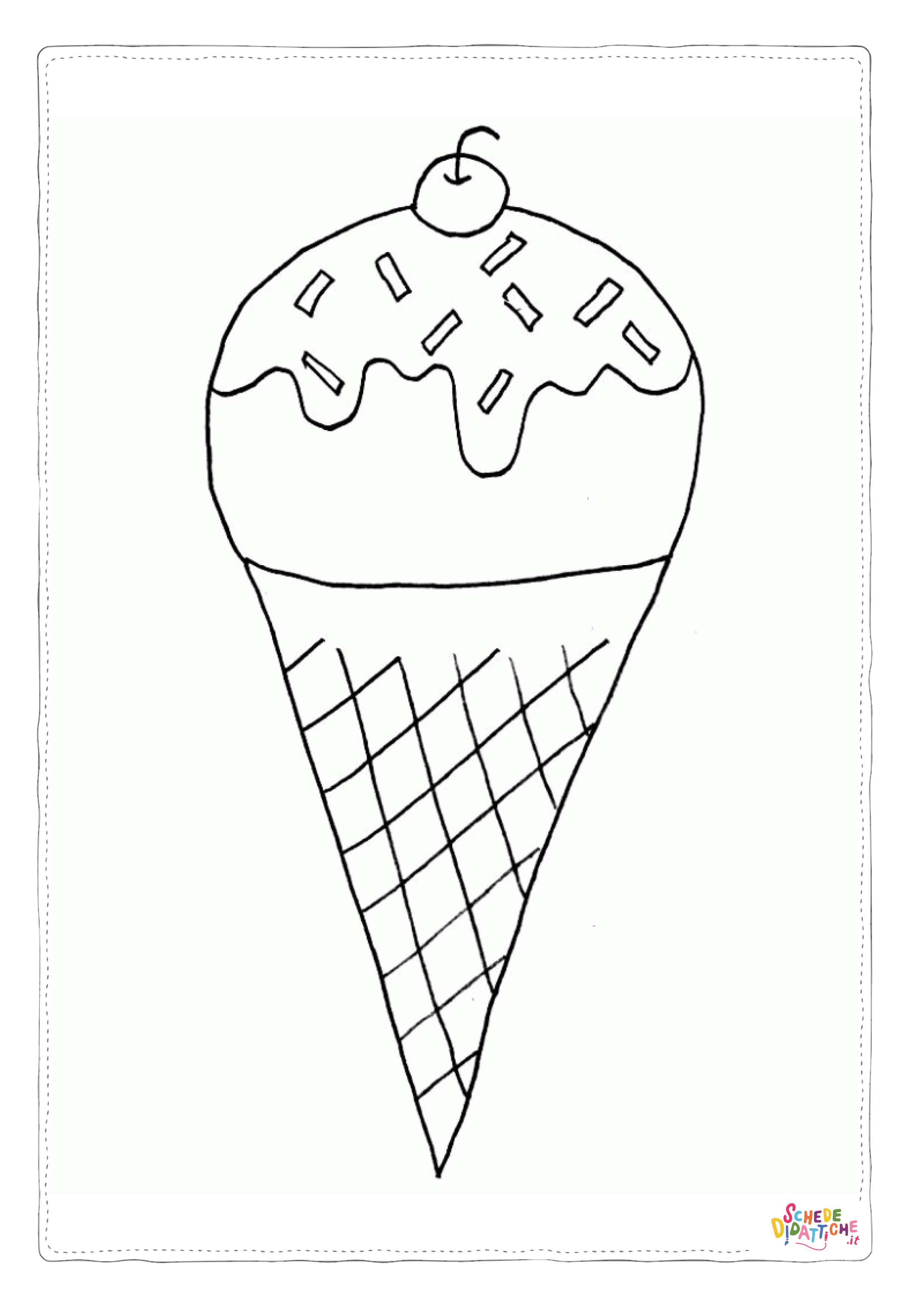 Disegno "Disegno di gelato da stampare e colorare 10" Disegno di gelato da stampare e colorare 10