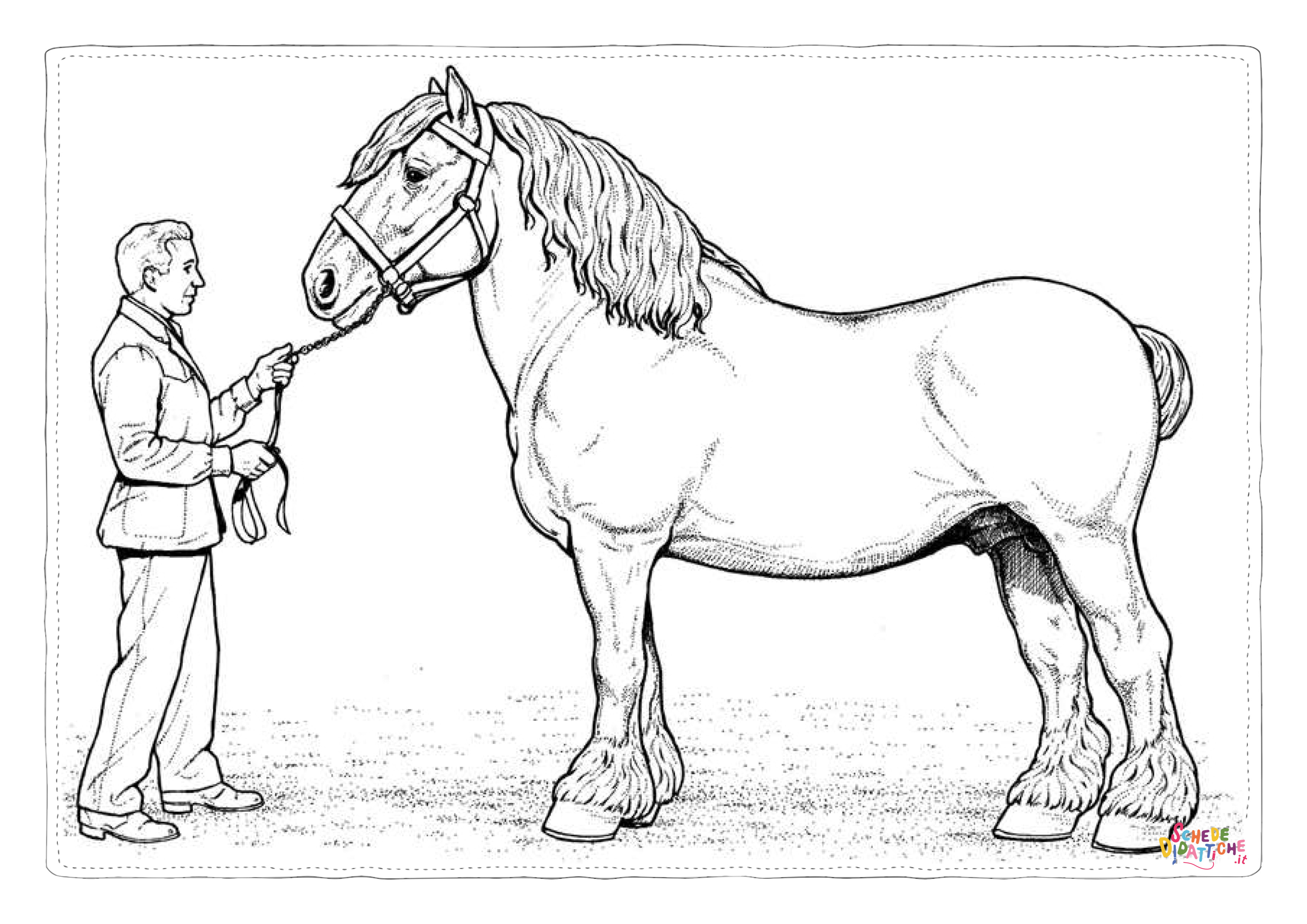 Disegno "Disegno di cavallo da stampare e colorare 72" Disegno di cavallo da stampare e colorare 72