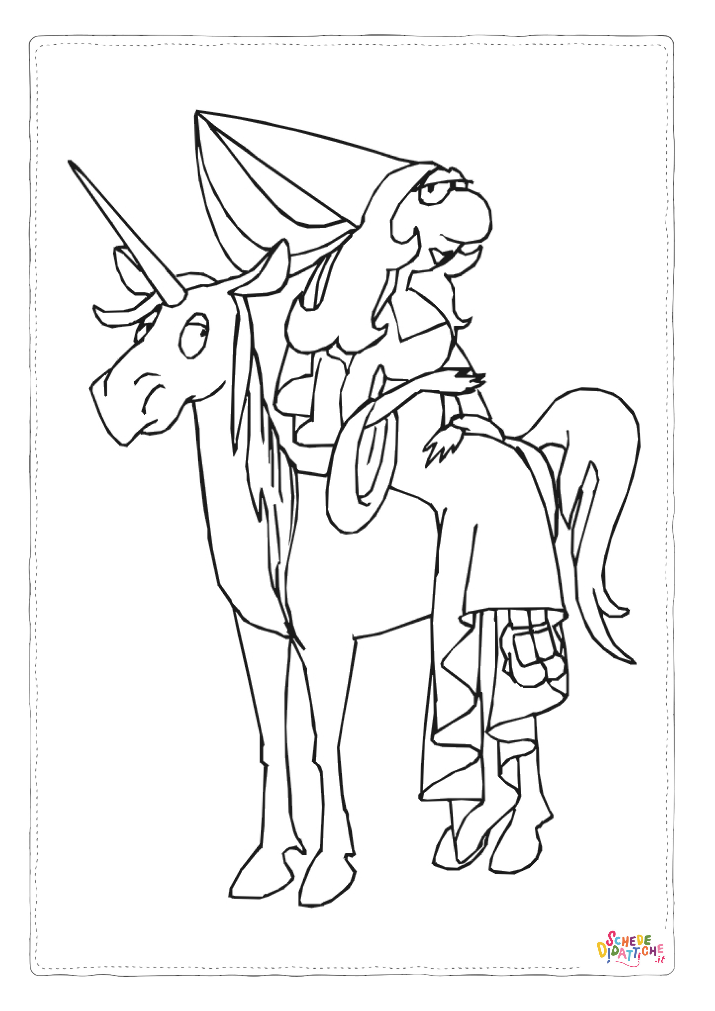 Disegno "Disegno di unicorno da stampare e colorare 165" Disegno di unicorno da stampare e colorare 165