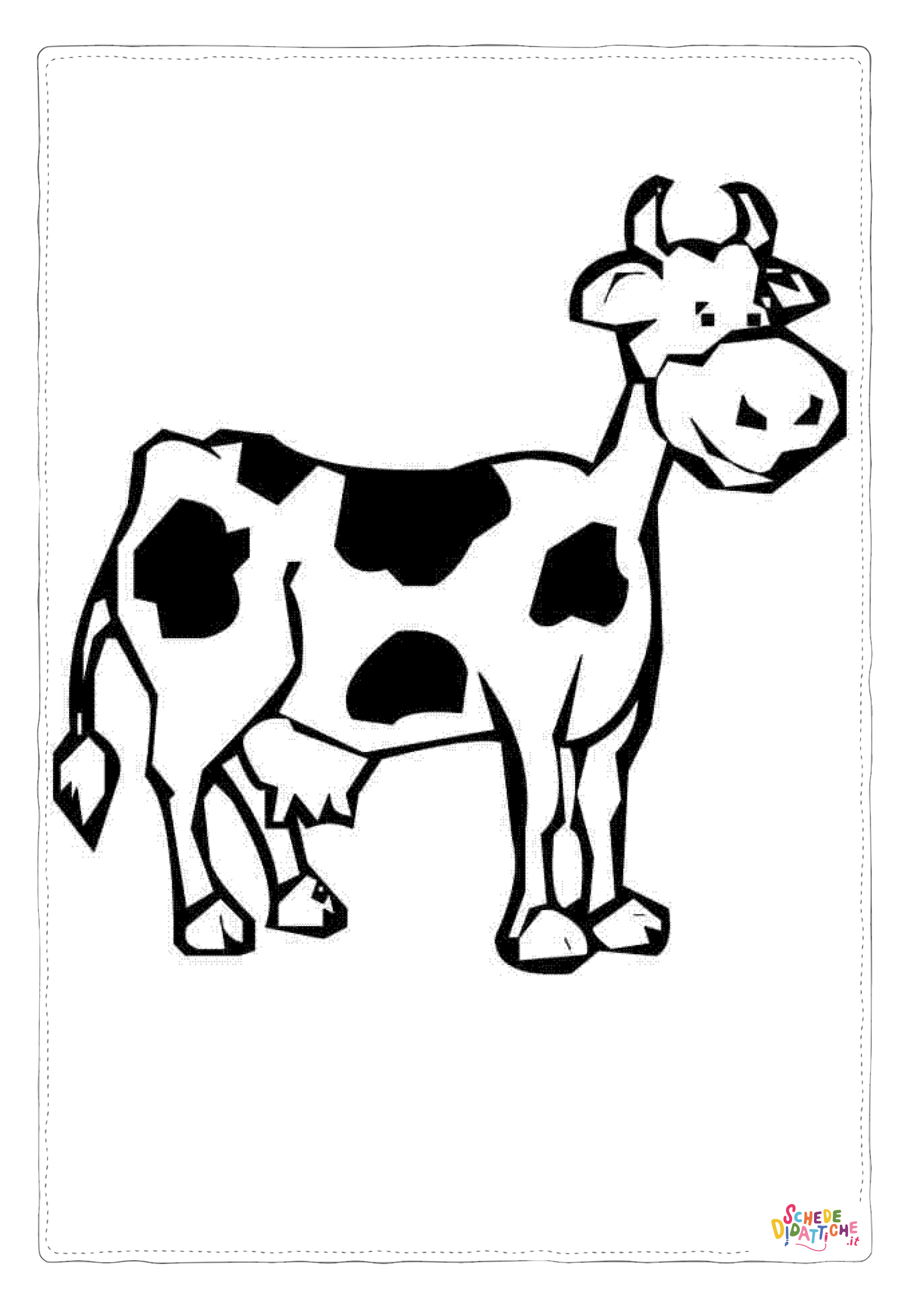 Disegno "Disegno di mucca da stampare e colorare 56" Disegno di mucca da stampare e colorare 56