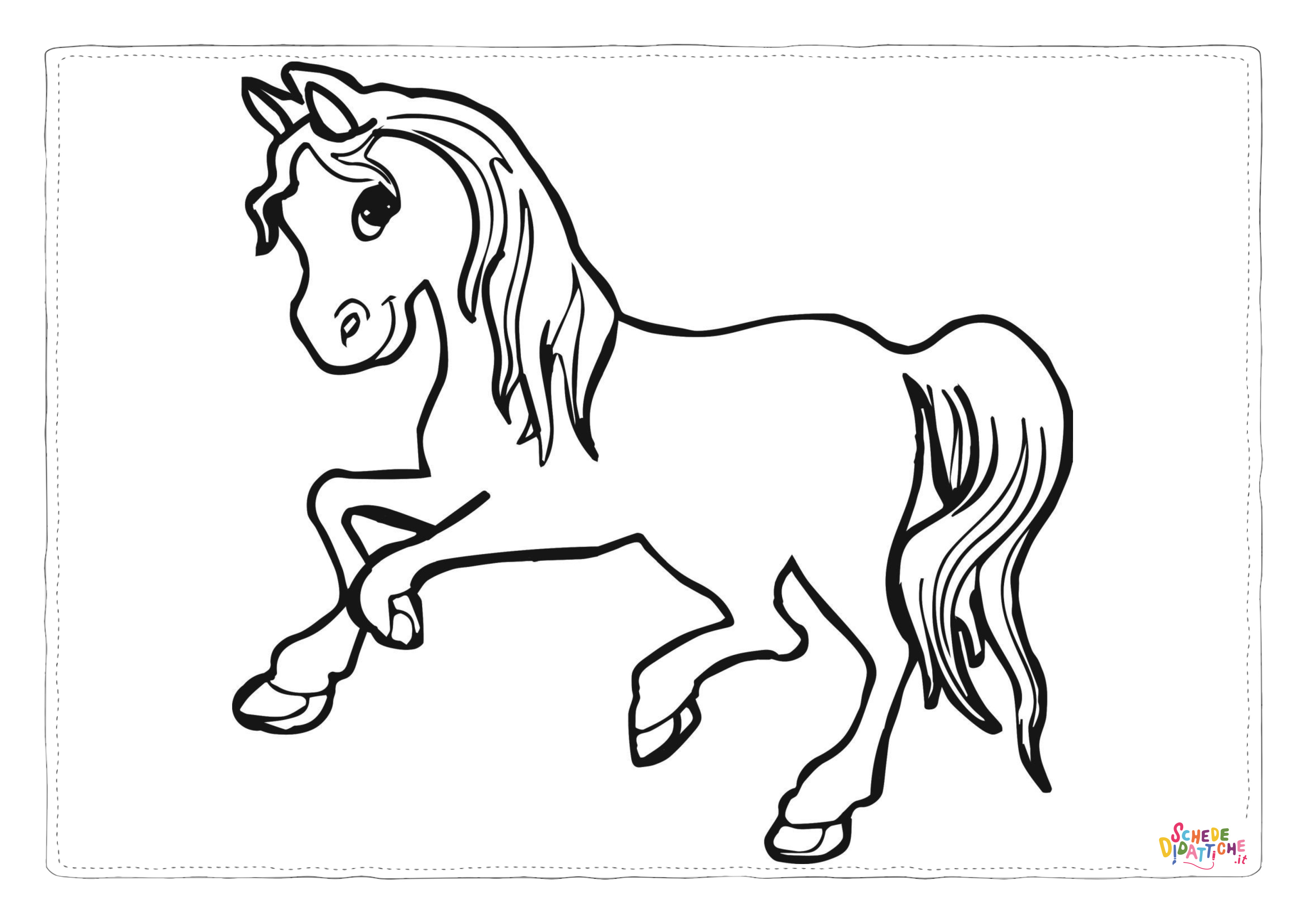 Disegno "Disegno di cavallo da stampare e colorare 260" Disegno di cavallo da stampare e colorare 260