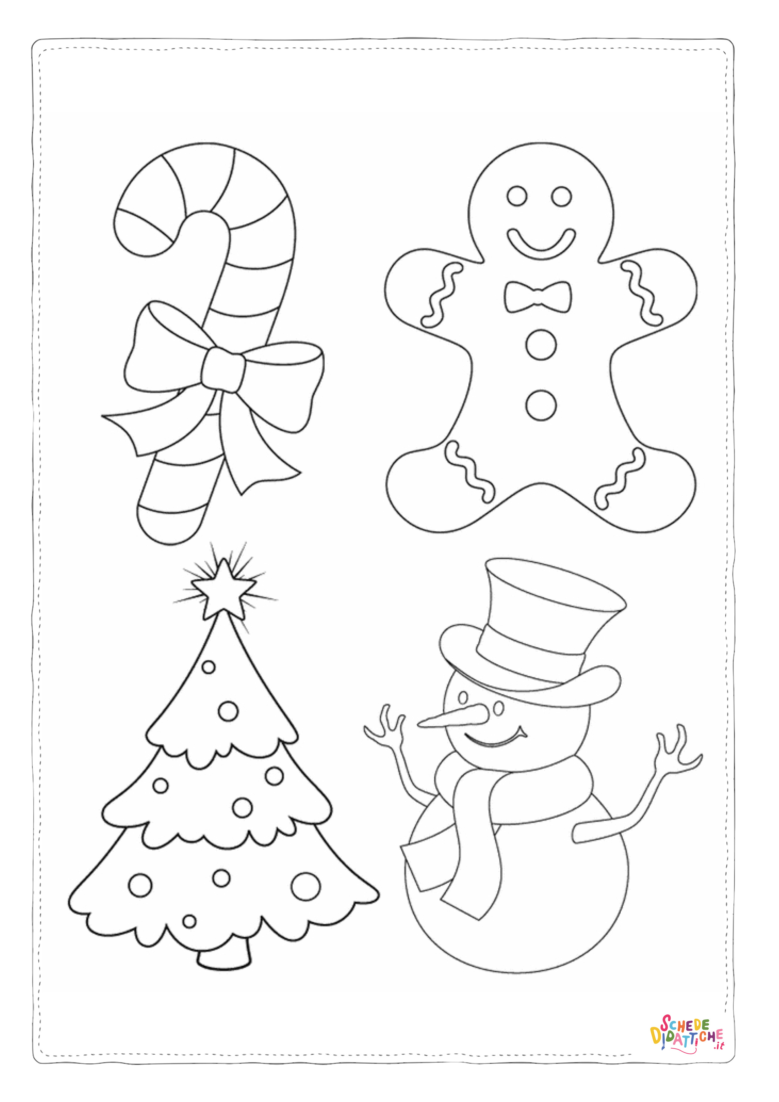 Disegno di pupazzo di neve da stampare e colorare 88