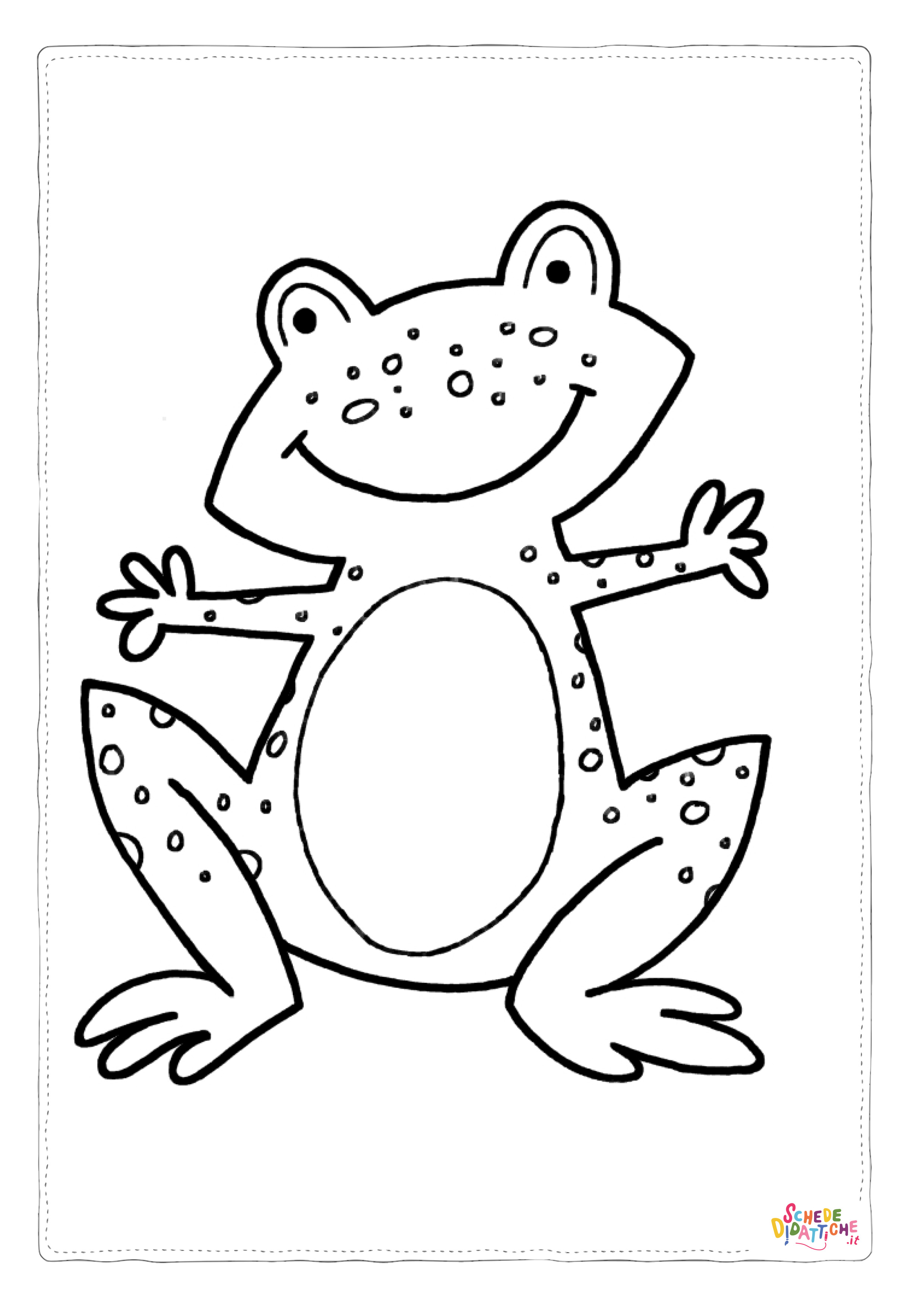 Disegno "Disegno di rana da stampare e colorare 43" Disegno di rana da stampare e colorare 43