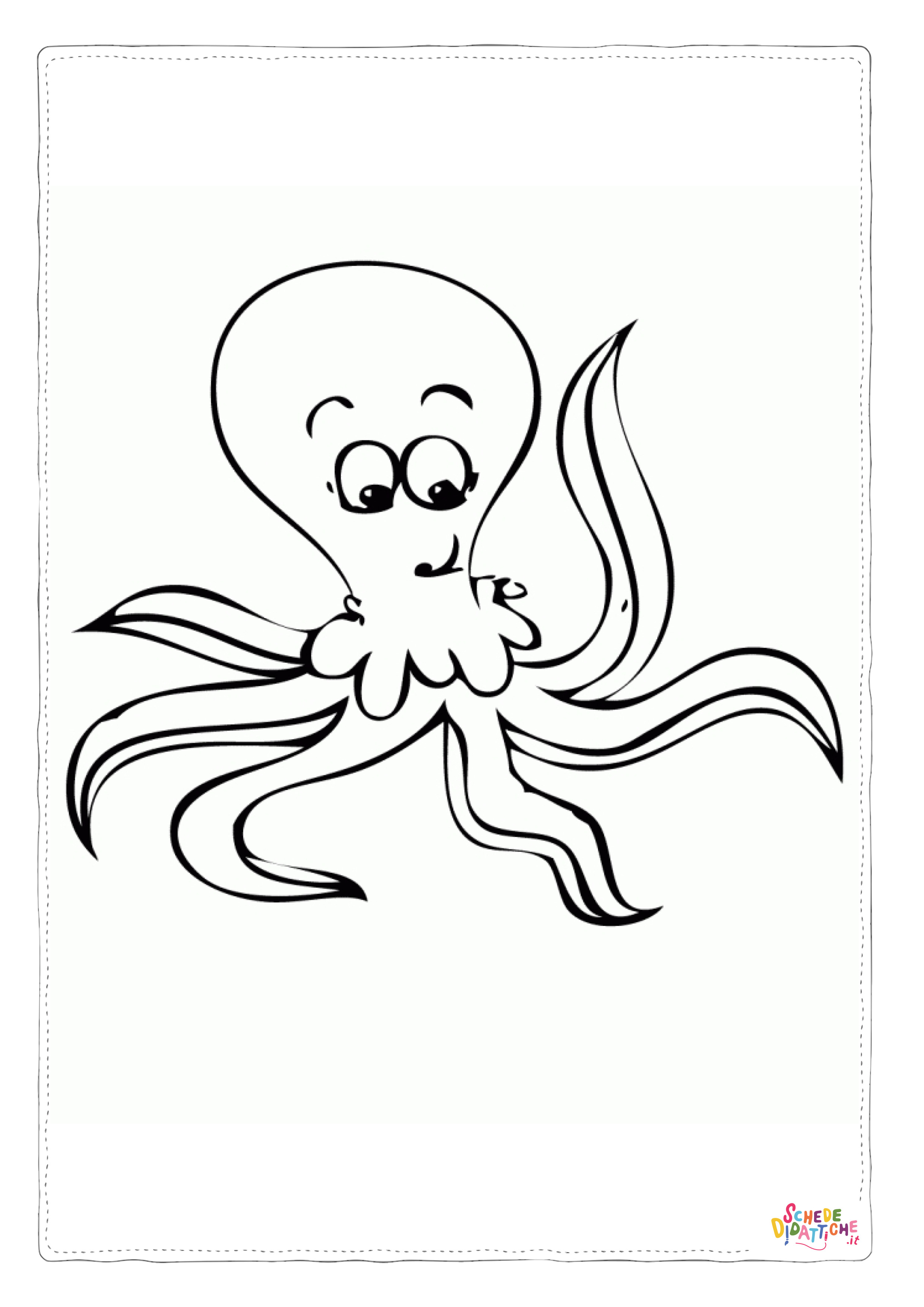 Disegno "Disegno di polpo da stampare e colorare 11" Disegno di polpo da stampare e colorare 11