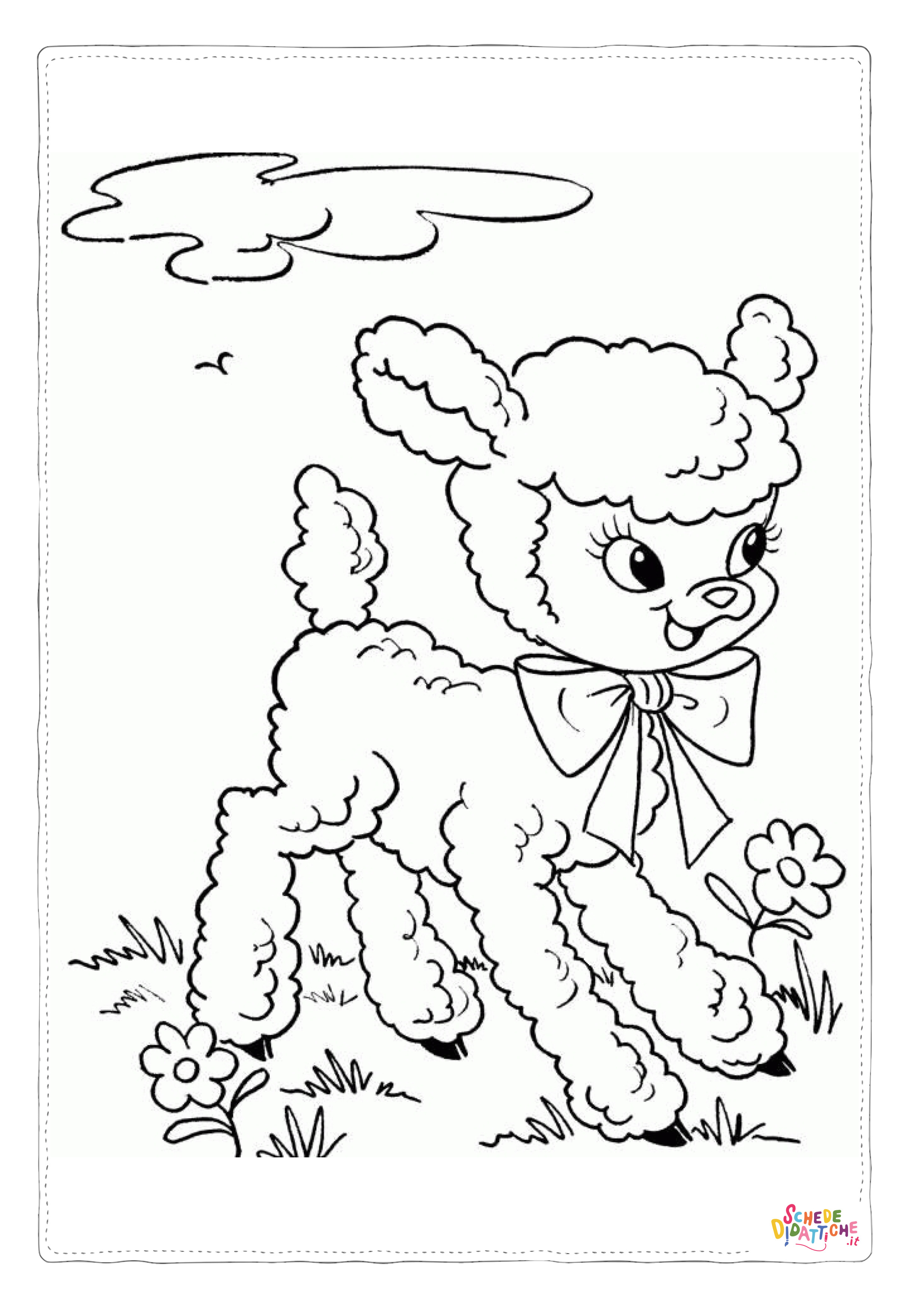 Disegno "Disegno di pecora da stampare e colorare 59" Disegno di pecora da stampare e colorare 59