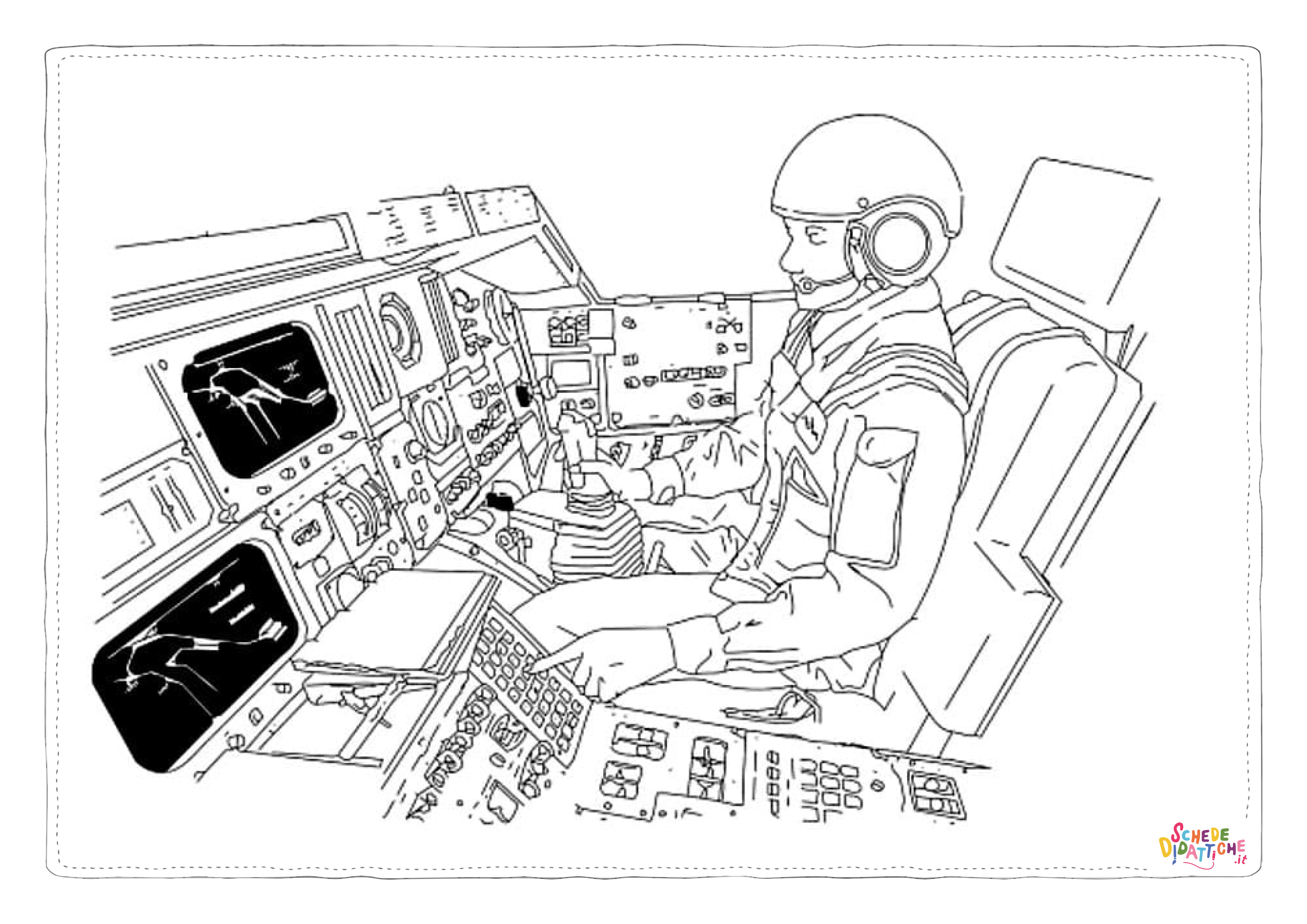 Disegno "Disegno di astronauta da stampare e colorare 13" Disegno di astronauta da stampare e colorare 13