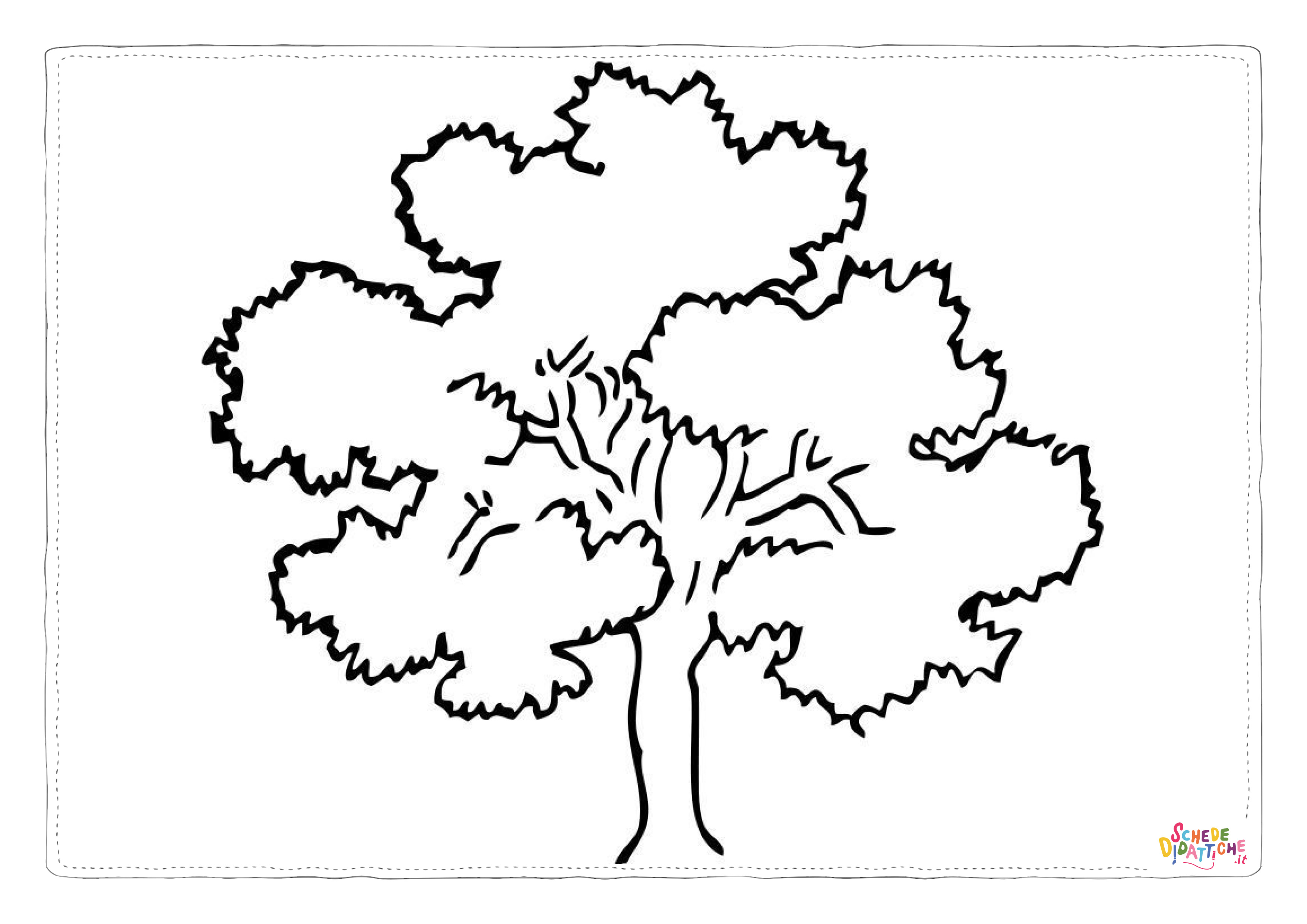 Disegno "Disegno di albero da stampare e colorare 143" Disegno di albero da stampare e colorare 143
