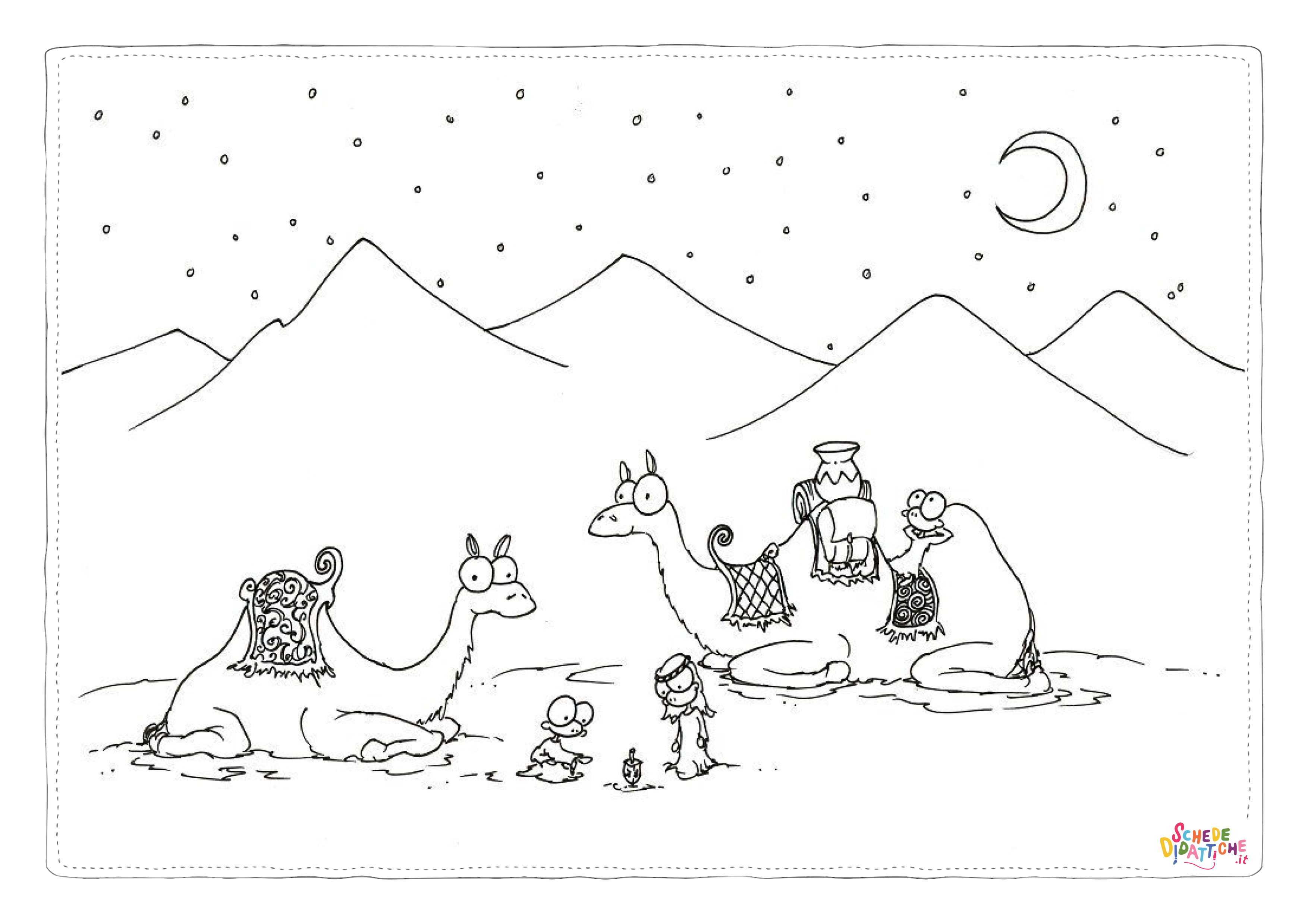 Disegno "Disegno di cammello da stampare e colorare 16" Disegno di cammello da stampare e colorare 16