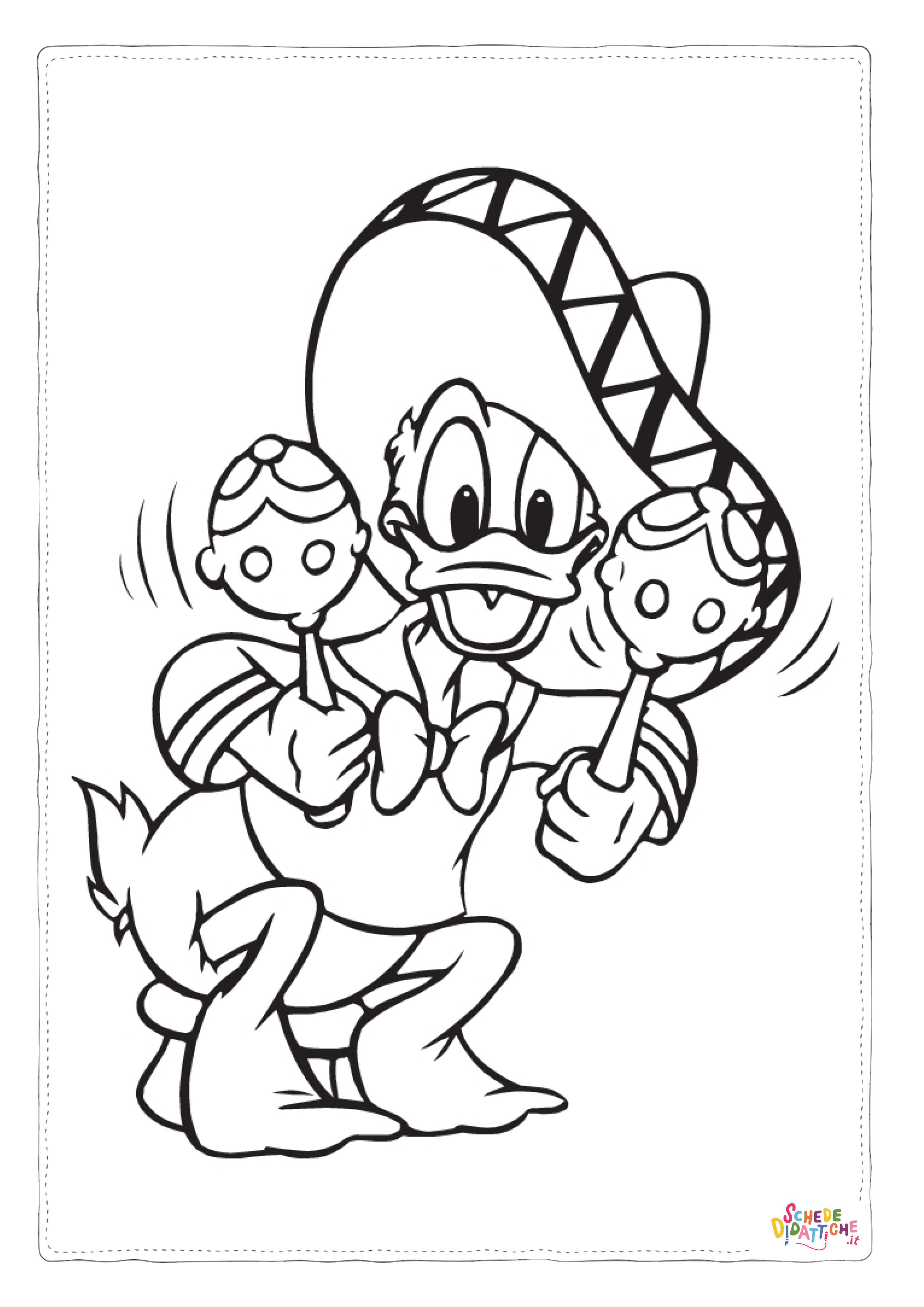 Disegno di Paperino da stampare e colorare 64