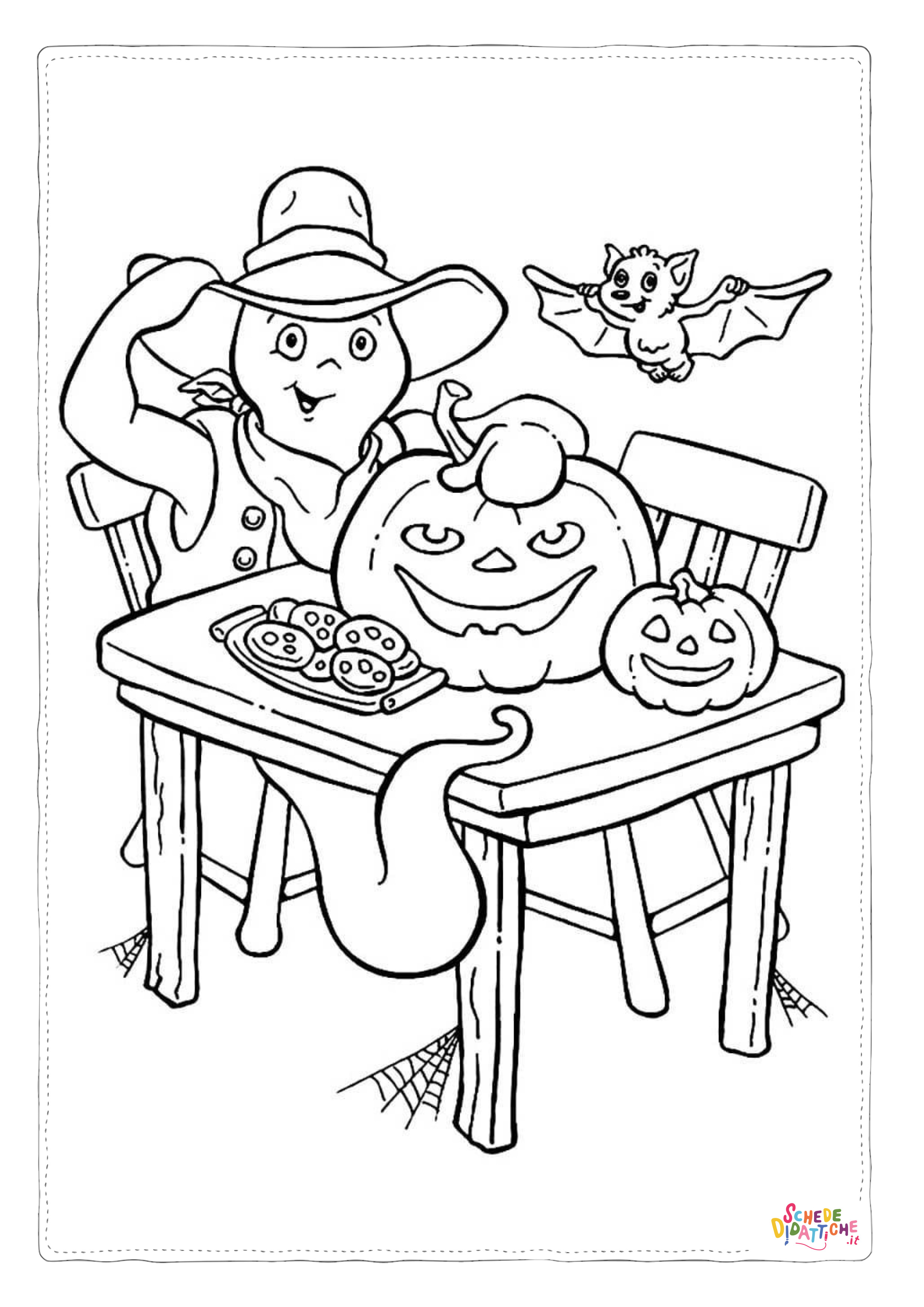 Disegno "Disegno di zucca di Halloween da stampare e colorare 9" Disegno di zucca di Halloween da stampare e colorare 9
