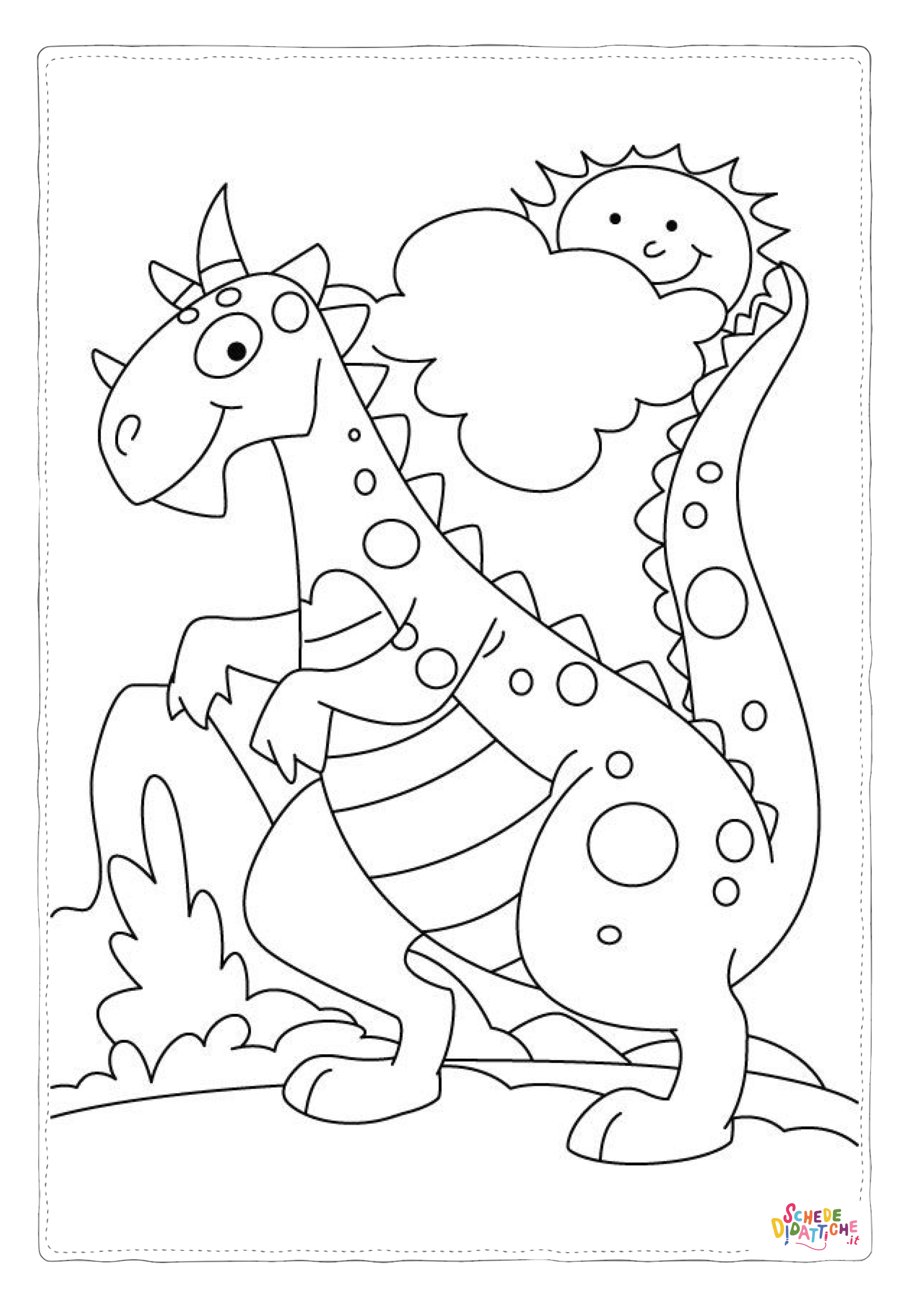 Disegno "Disegno di Tirannosauro da stampare e colorare 23" Disegno di Tirannosauro da stampare e colorare 23