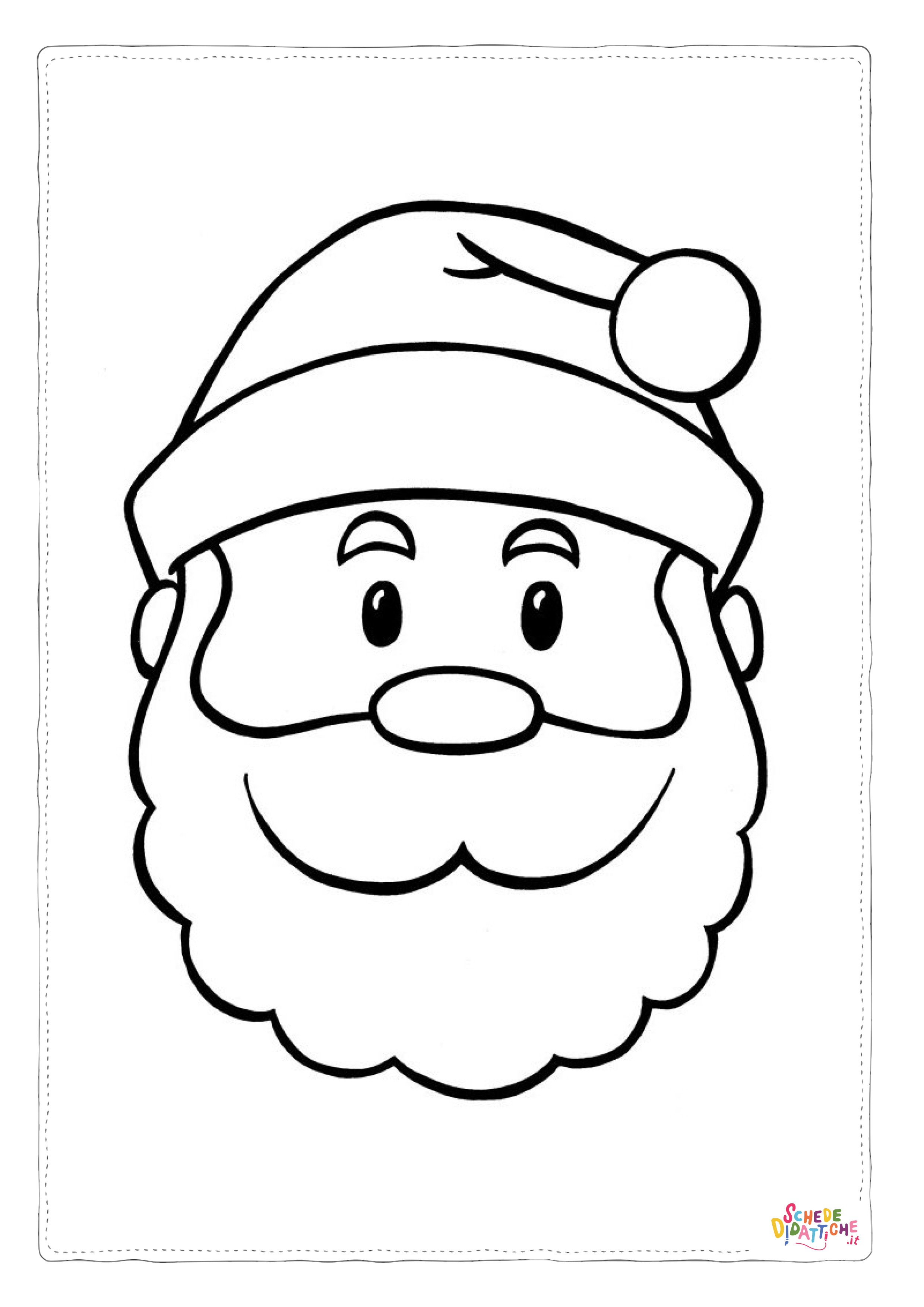 Disegno "Disegno di Babbo Natale da stampare e colorare 205" Disegno di Babbo Natale da stampare e colorare 205