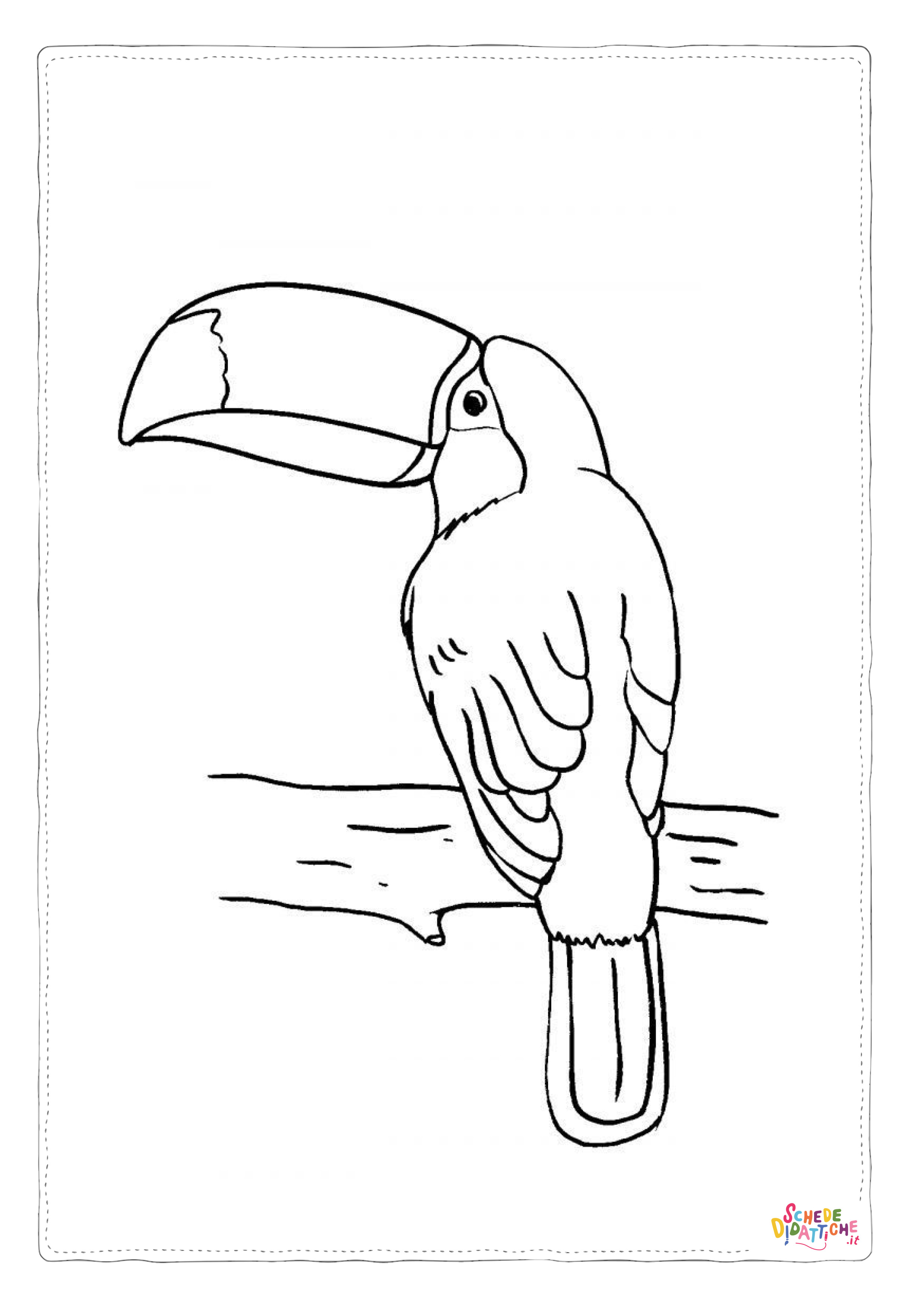 Disegno "Disegno di tucano da stampare e colorare 18" Disegno di tucano da stampare e colorare 18