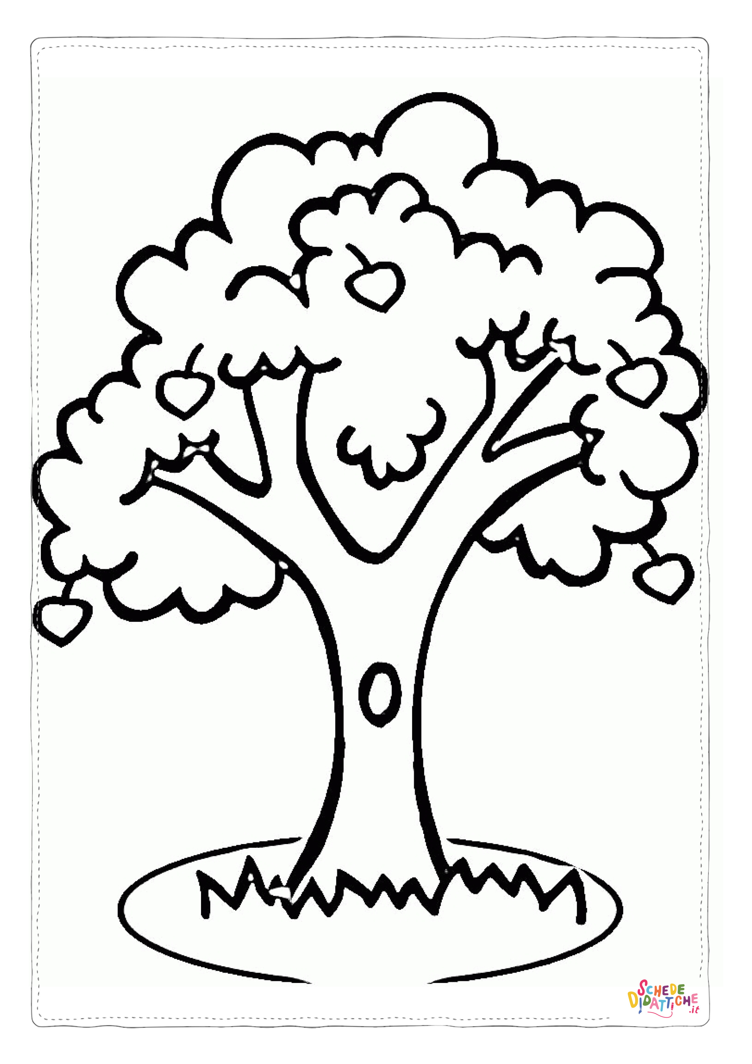 Disegno di albero da frutta da stampare e colorare 12