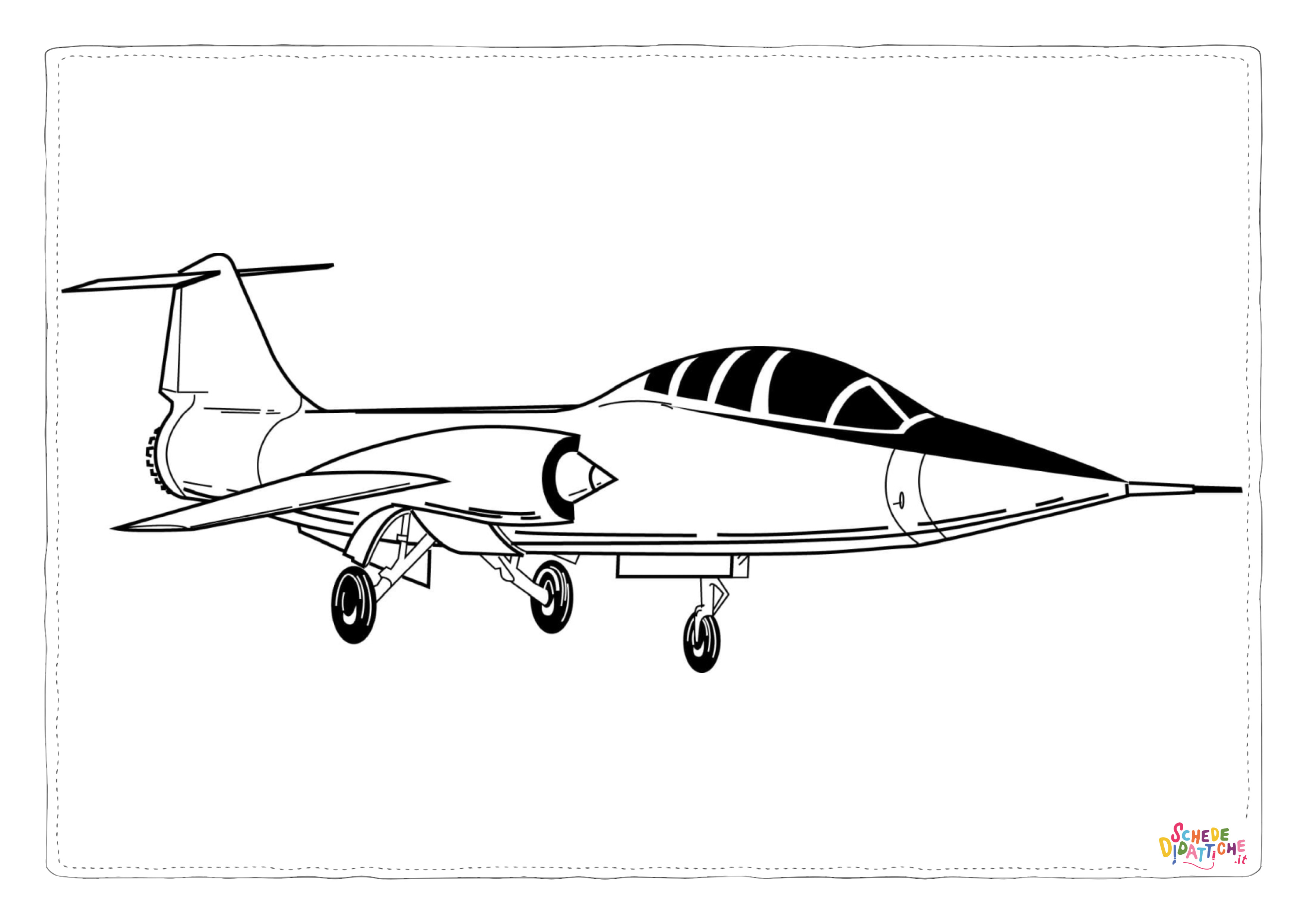Disegno "Disegno di aereo militare da stampare e colorare 80" Disegno di aereo militare da stampare e colorare 80