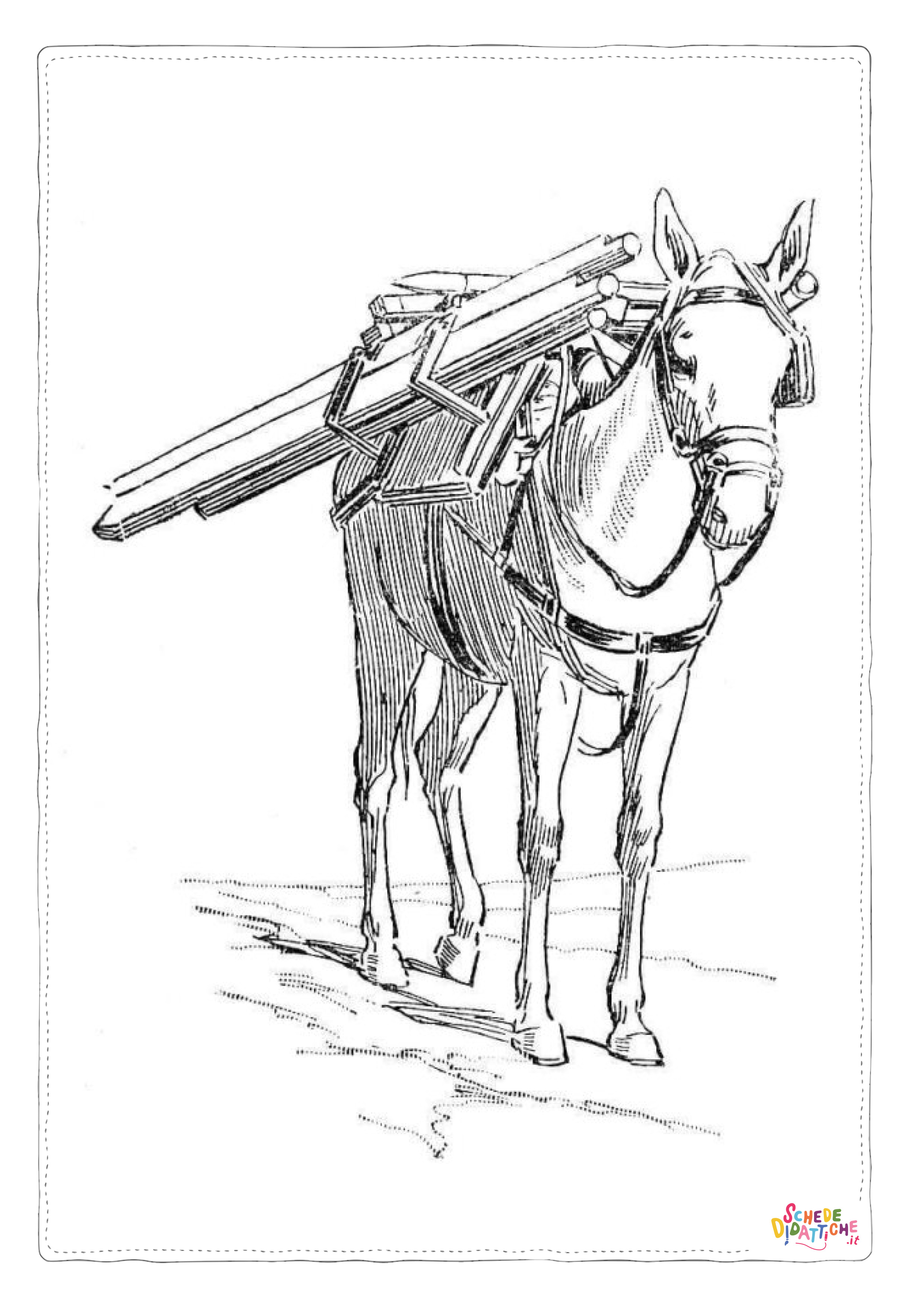 Disegno "Disegno di cavallo da stampare e colorare 3" Disegno di cavallo da stampare e colorare 3