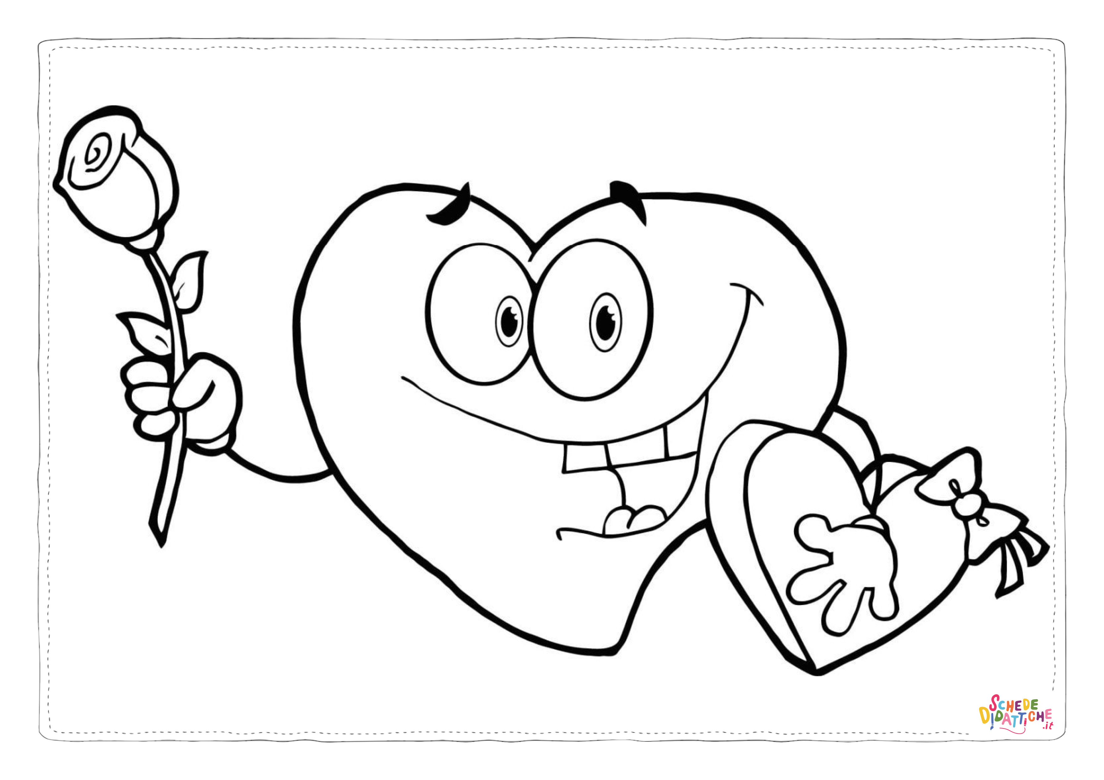 Disegno "Disegno di San Valentino da stampare e colorare 7" Disegno di San Valentino da stampare e colorare 7