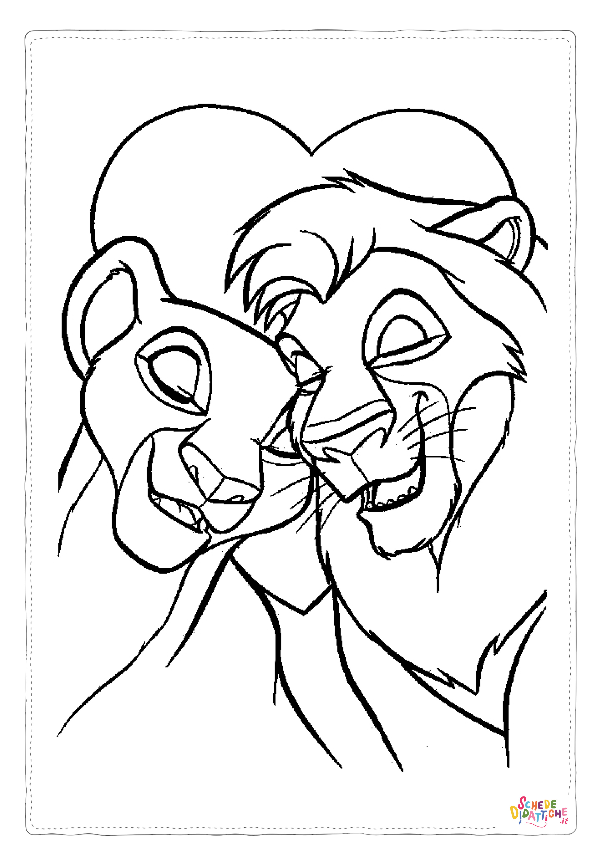 Disegno "Disegno di Re Leone da stampare e colorare 12" Disegno di Re Leone da stampare e colorare 12