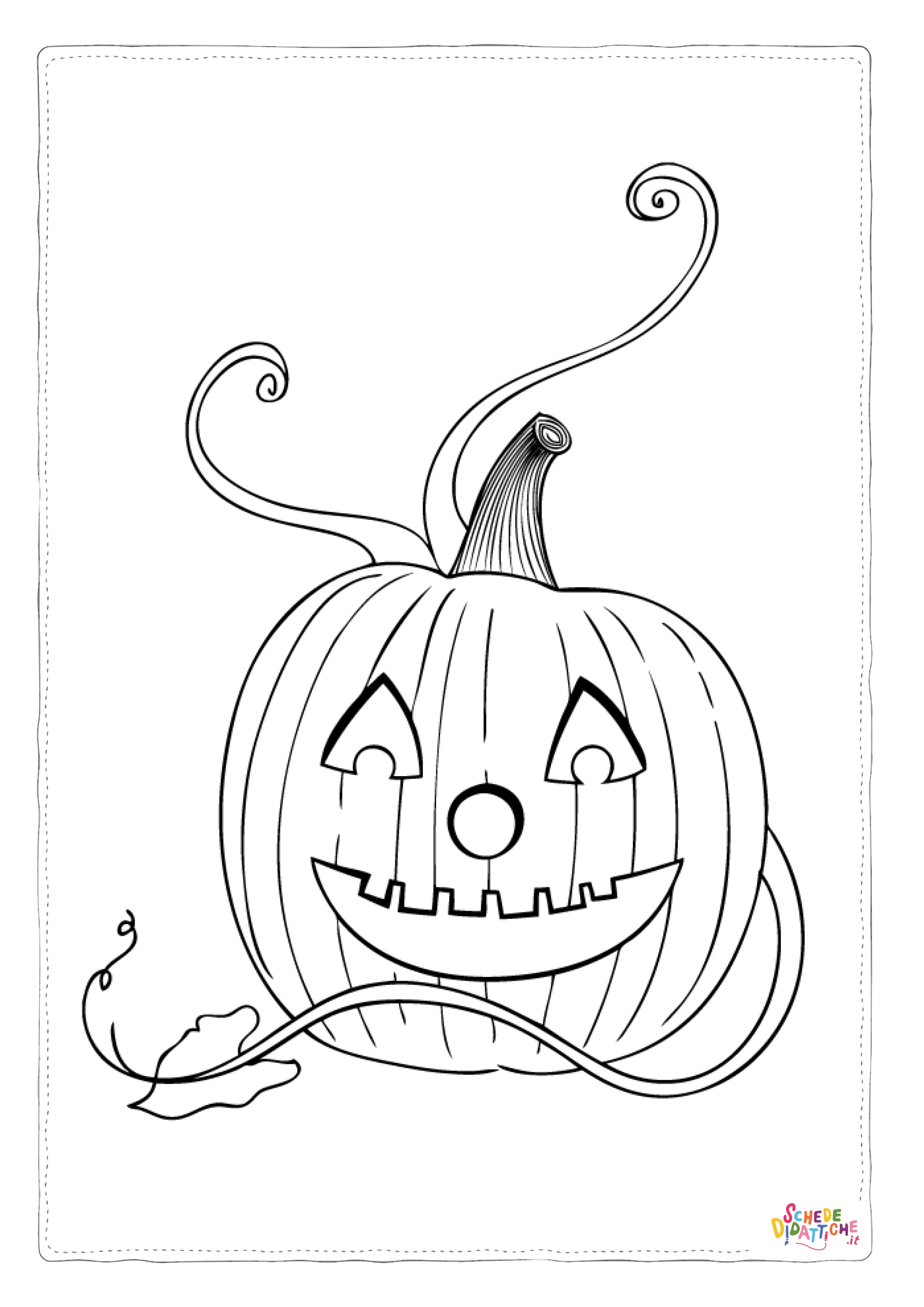 Disegno "Disegno di zucca di Halloween da stampare e colorare 52" Disegno di zucca di Halloween da stampare e colorare 52