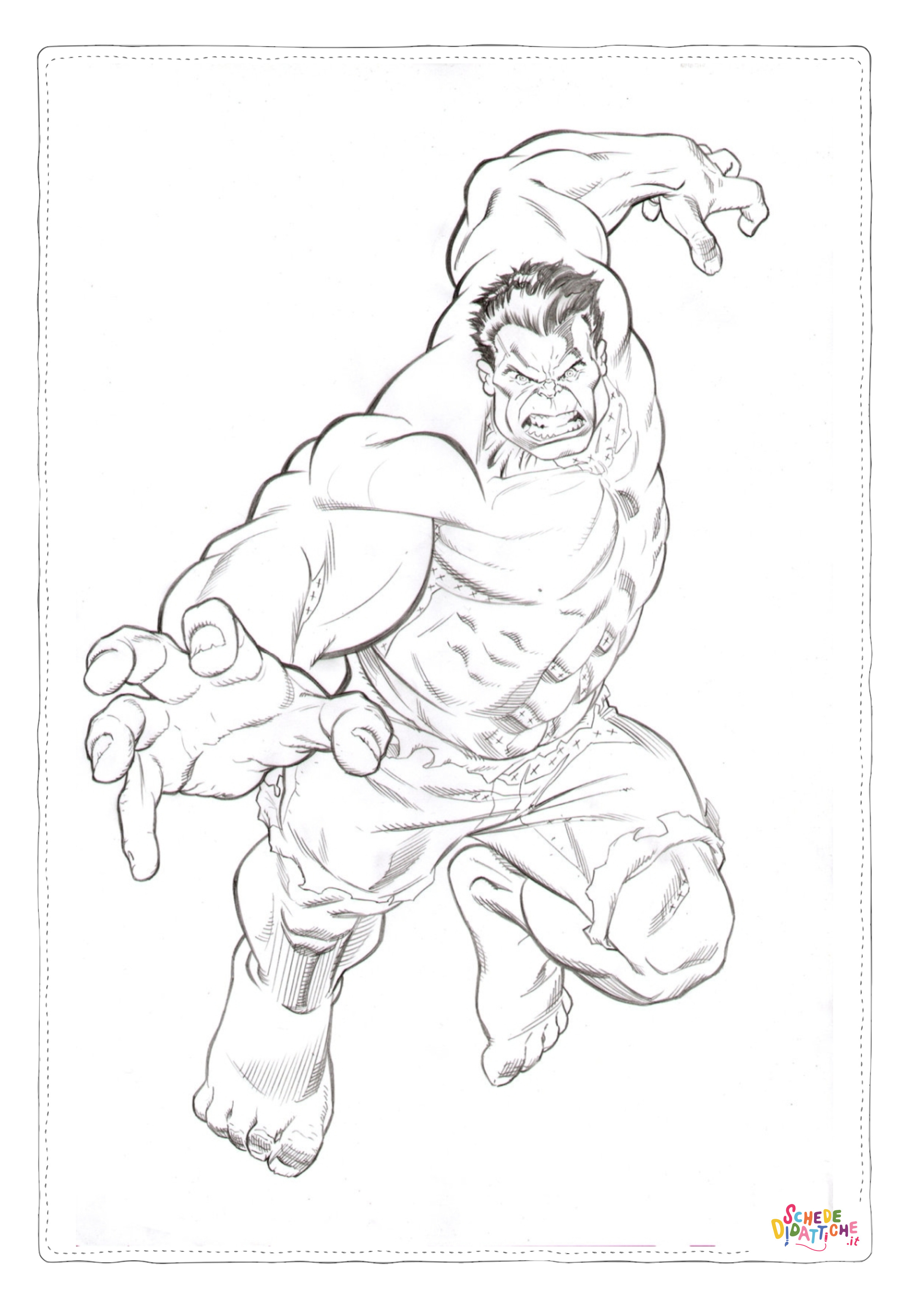Disegno di Hulk da stampare e colorare 146