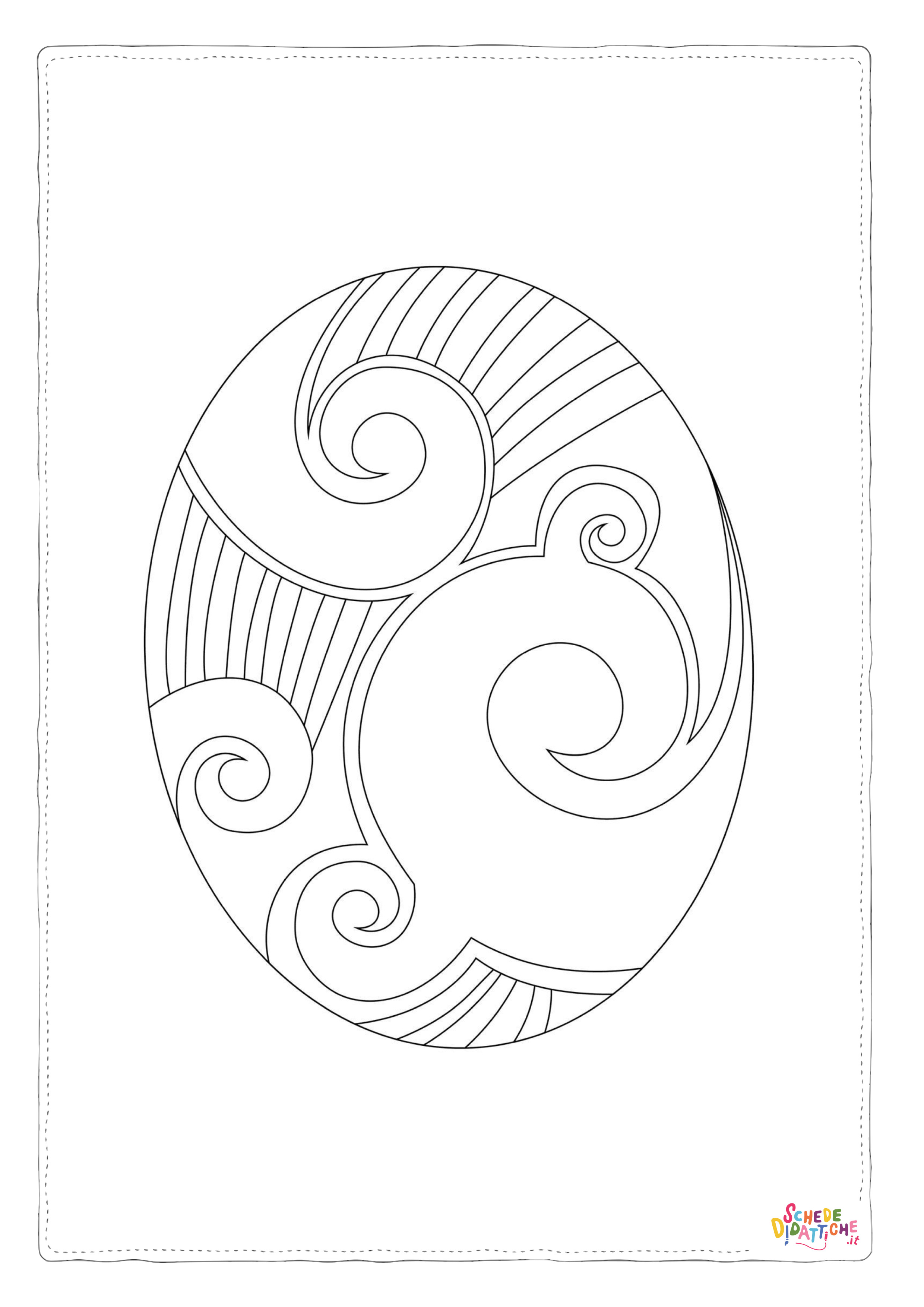 Disegno "Disegno di uovo di Pasqua da stampare e colorare 222" Disegno di uovo di Pasqua da stampare e colorare 222