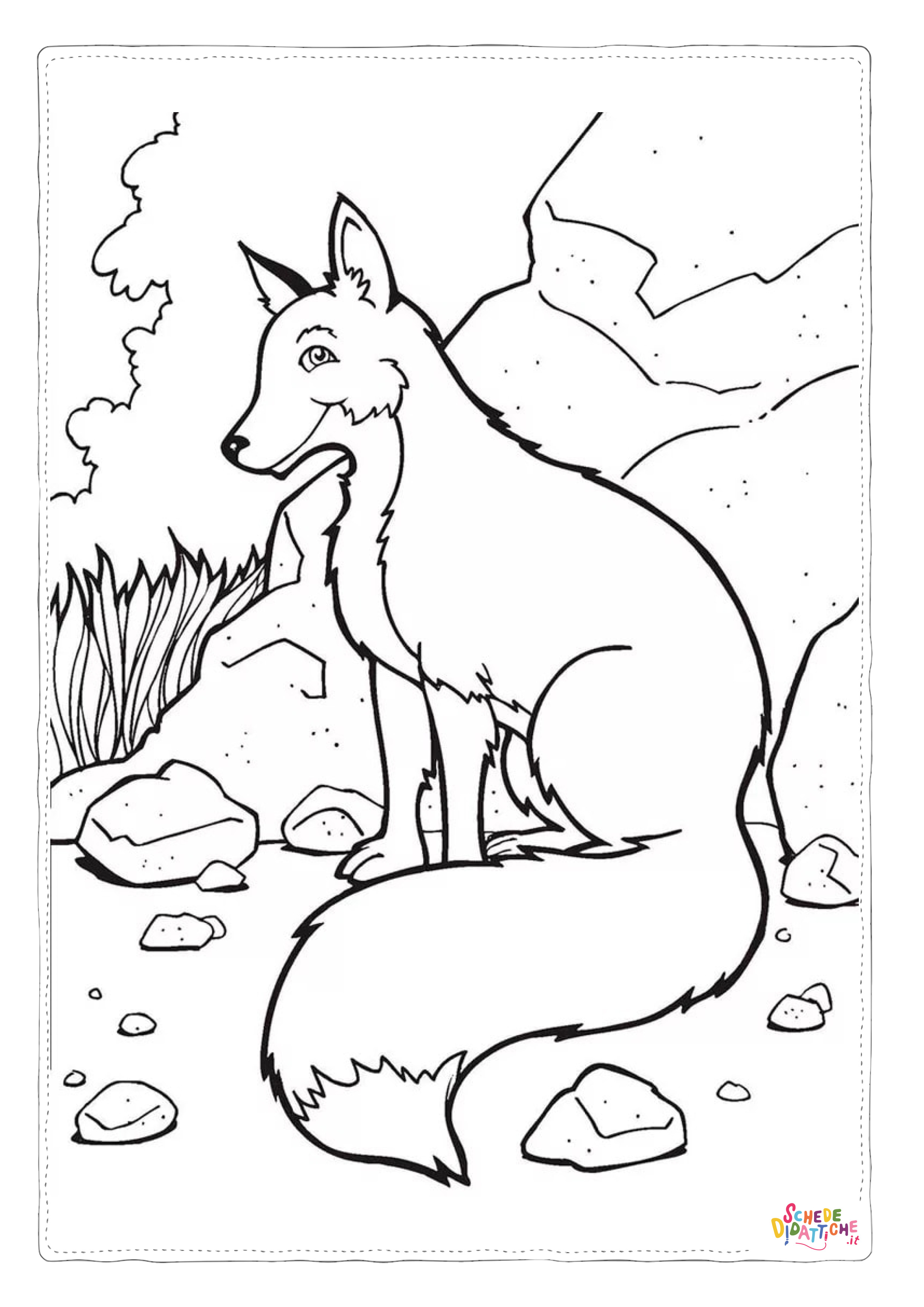 Disegno "Disegno di volpe da stampare e colorare 62" Disegno di volpe da stampare e colorare 62