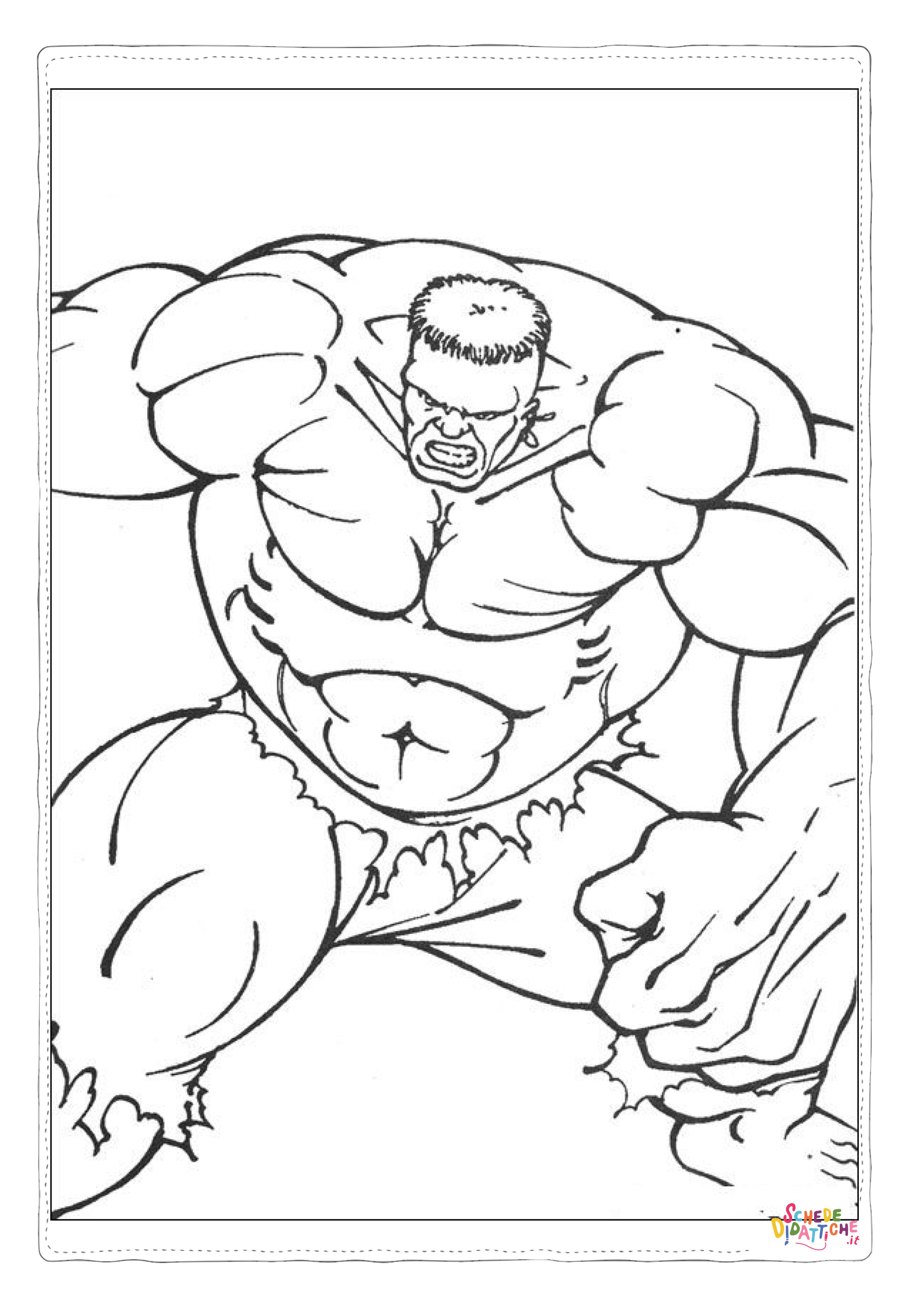 Disegno "Disegno di Hulk da stampare e colorare 43" Disegno di Hulk da stampare e colorare 43